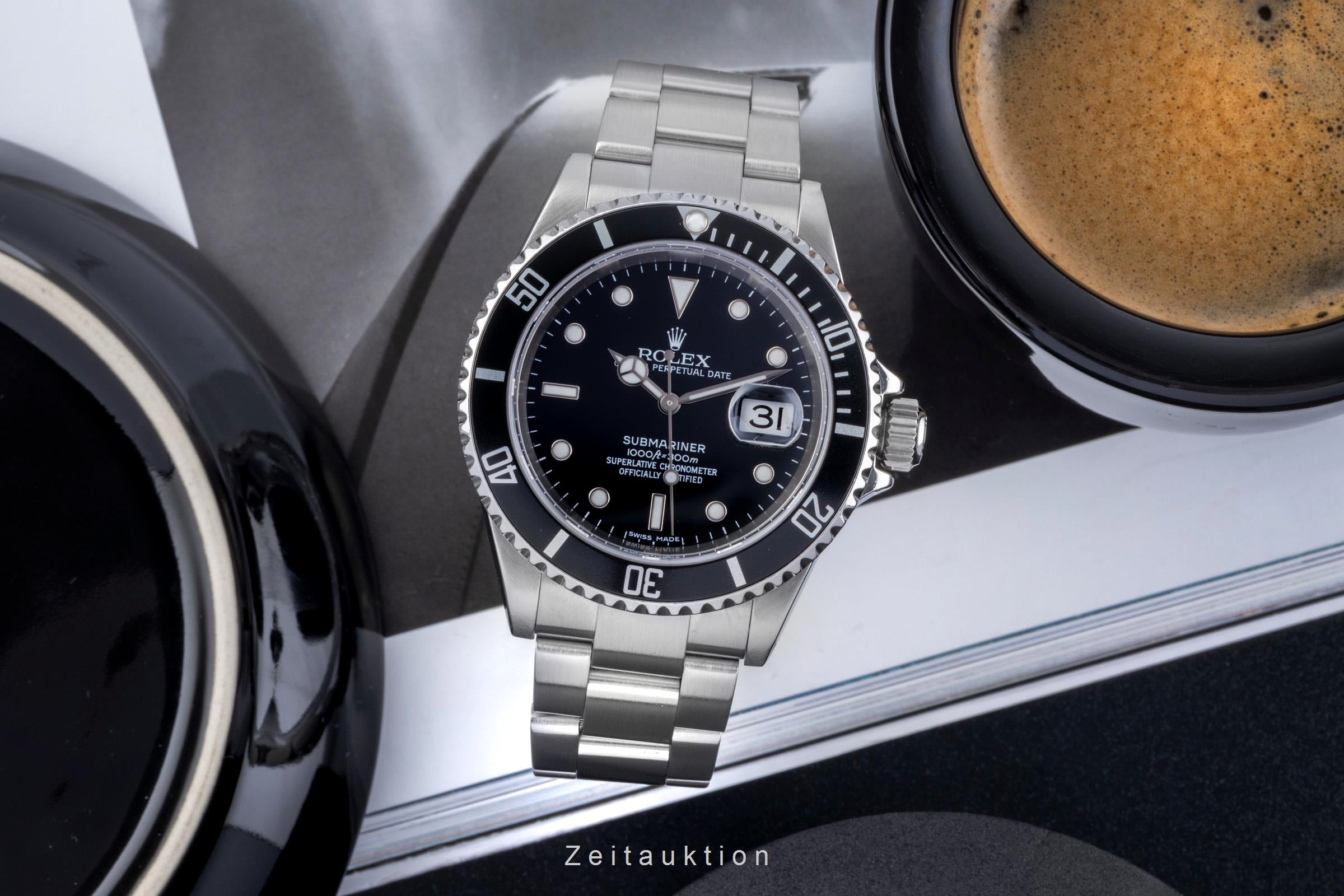 Rolex Submariner acier automatique montre pour hommes 16610 T  [2506241]