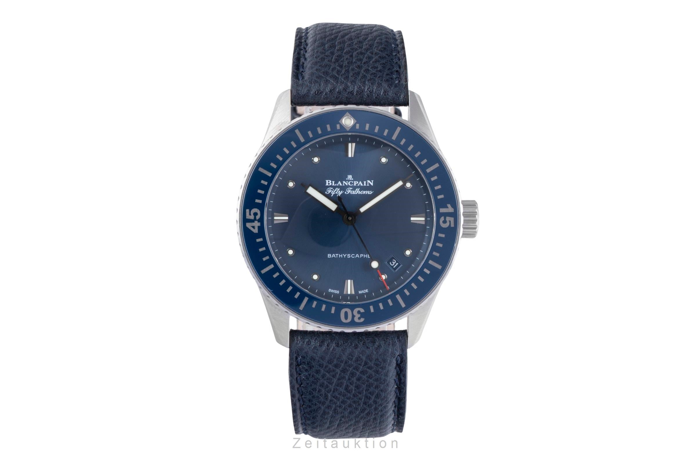 Blancpain Fifty Fathoms Bathyscaphe Stahl Automatik Ref. 5100-1140-O52A Papiere [2506257]