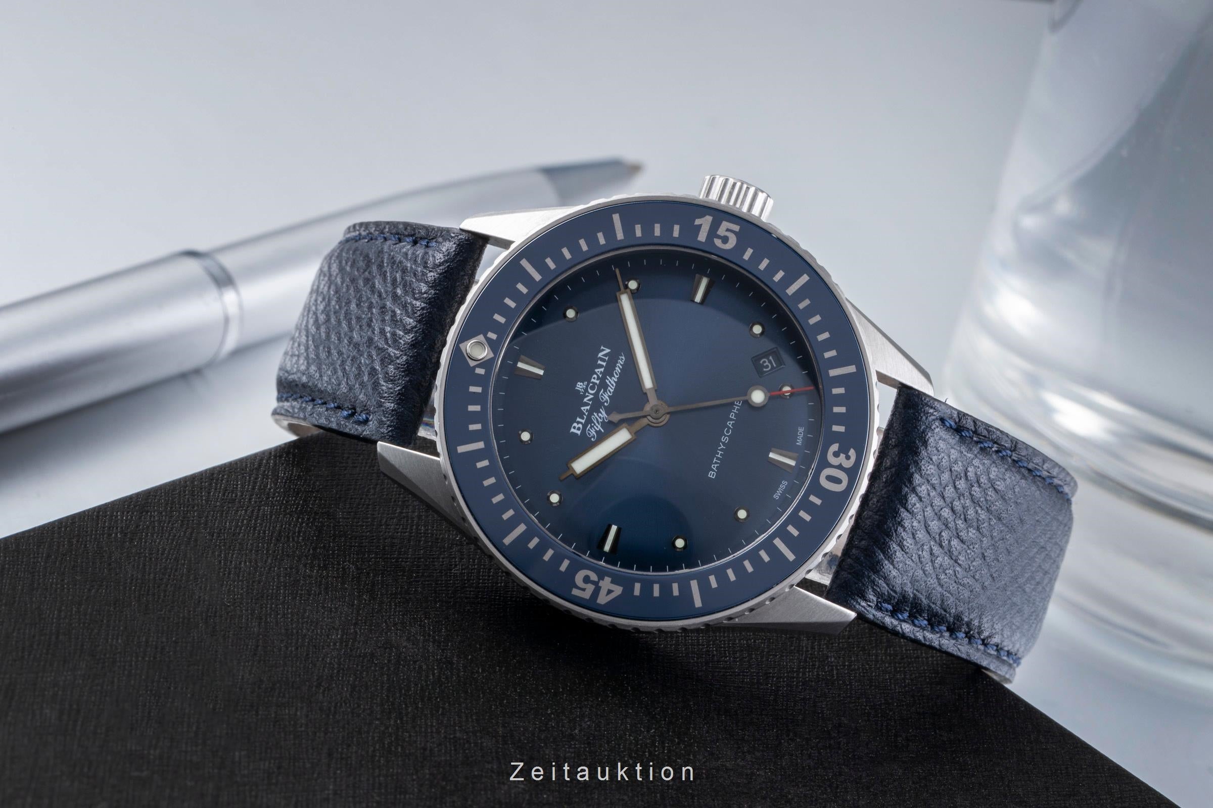 Blancpain Fifty Fathoms Bathyscaphe Stahl Automatik Ref. 5100-1140-O52A Papiere [2506257]