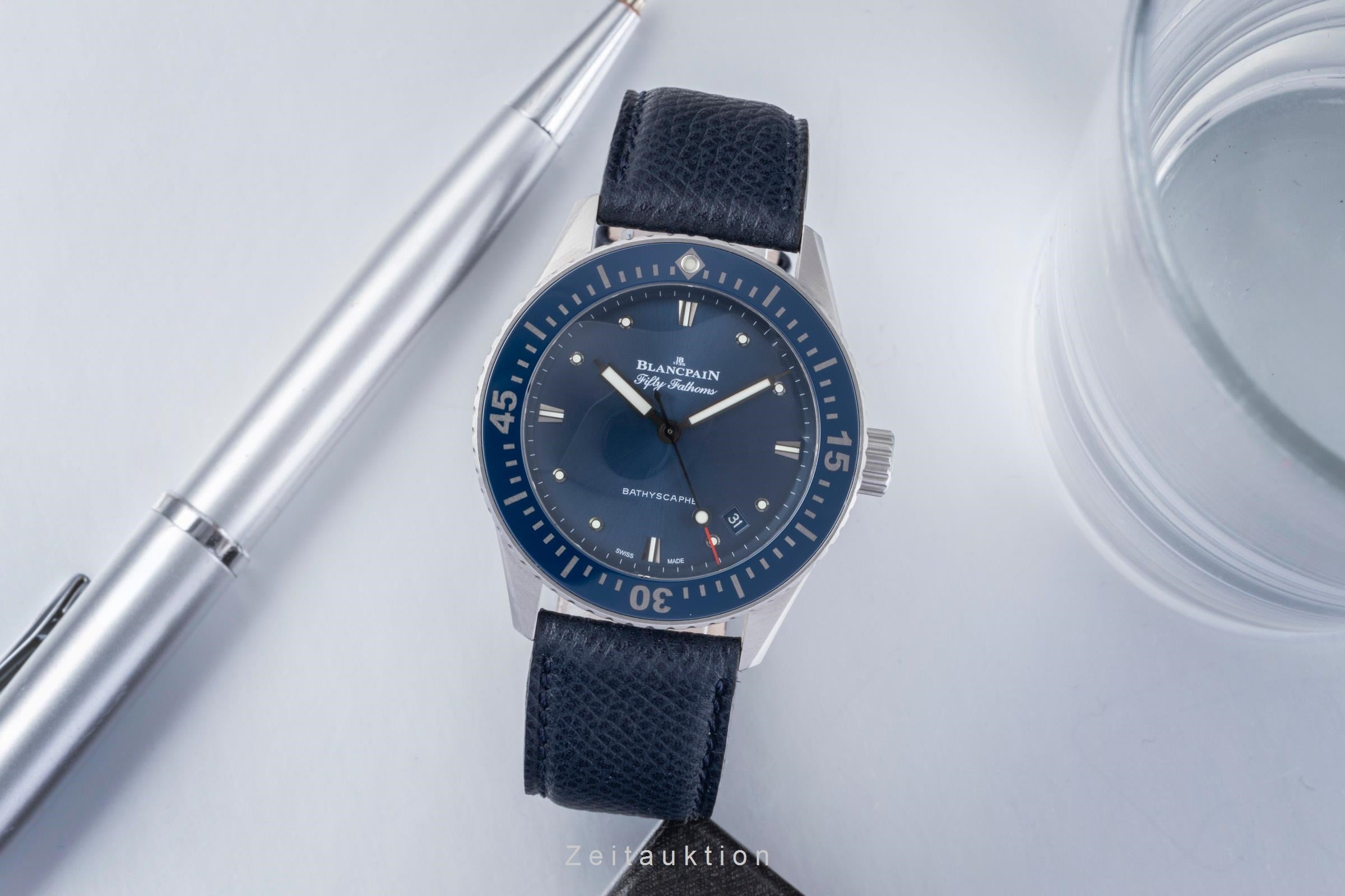 Blancpain Fifty Fathoms Bathyscaphe Stahl Automatik Ref. 5100-1140-O52A Papiere [2506257]