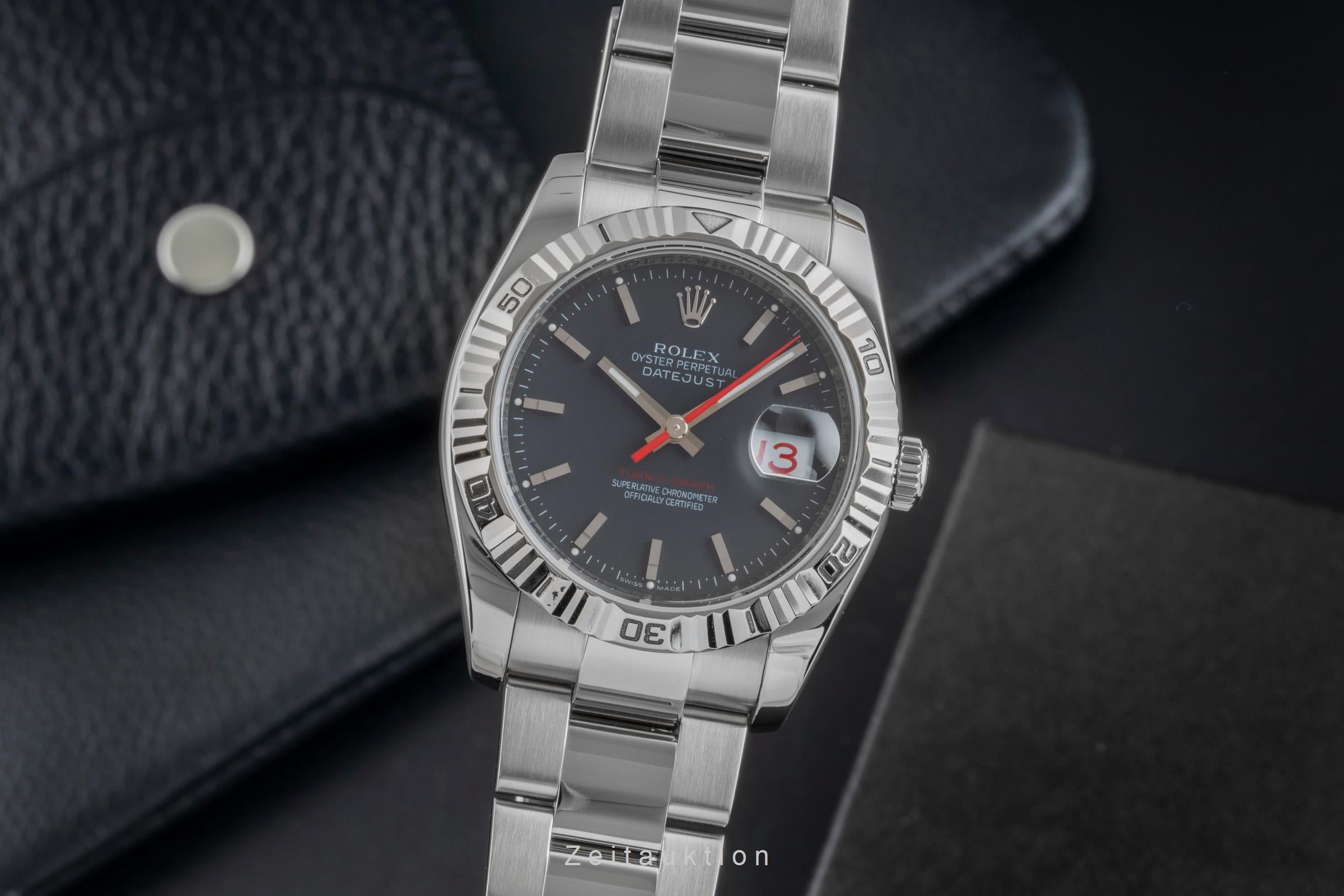 Rolex Datejust Turn-O-Graph acier / or blanc automatique montre pour hommes 116264  [2506264]