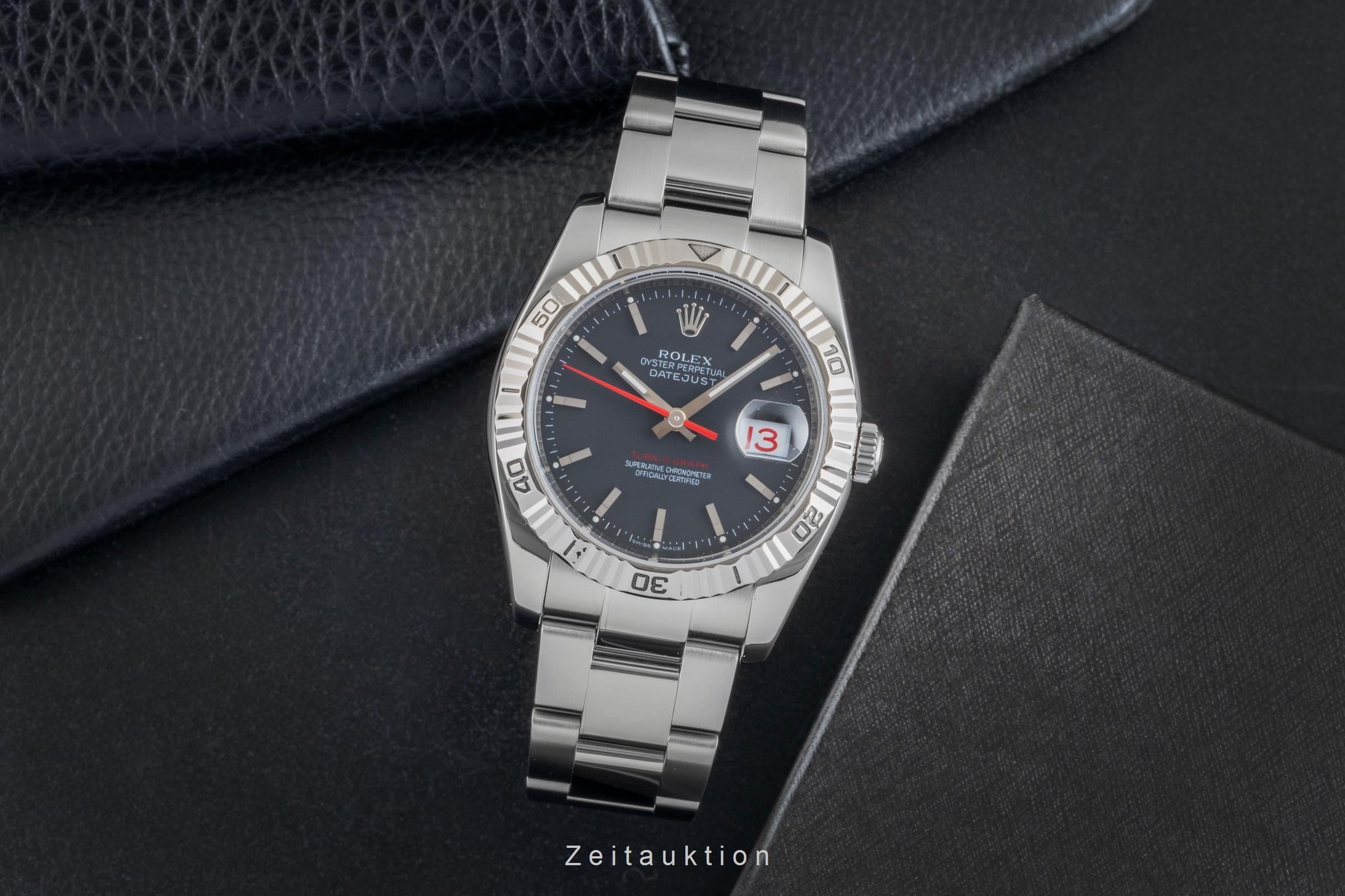 Rolex Datejust Turn-O-Graph steel / white gold automatic Kal. 3135
