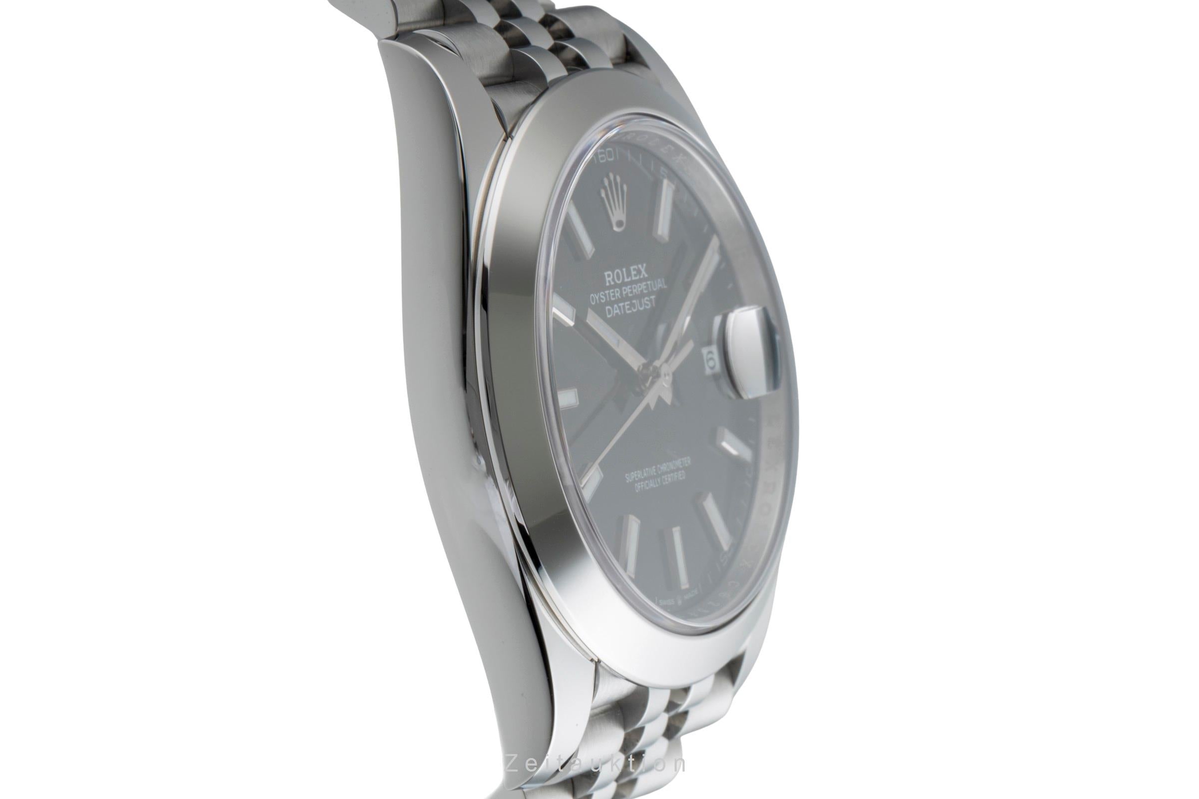 Rolex Datejust 41 Black Dial Edelstahl Automatik Herrenuhr Ref. 126300 B&P 2019 [2506273]