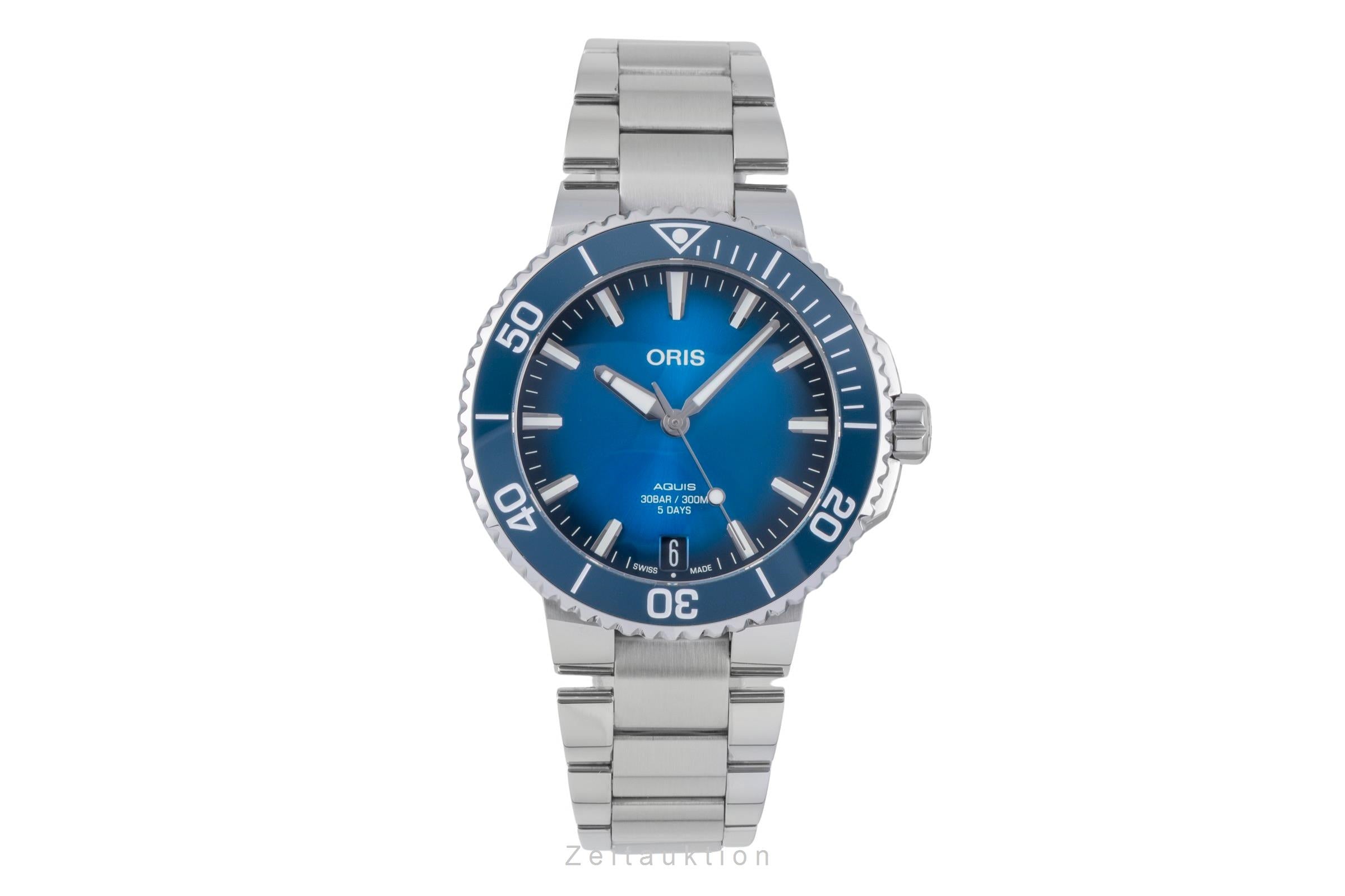 Oris Aquis Date acero automático reloj para caballeros 01 400 7769 4135-07 8 22 09PEB LP: 3500EUR  [2506299]