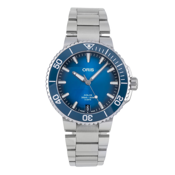 Oris Aquis Date acero automático reloj para caballeros 01 400 7769 4135-07 8 22 09PEB LP: 3500EUR  [2506299]
