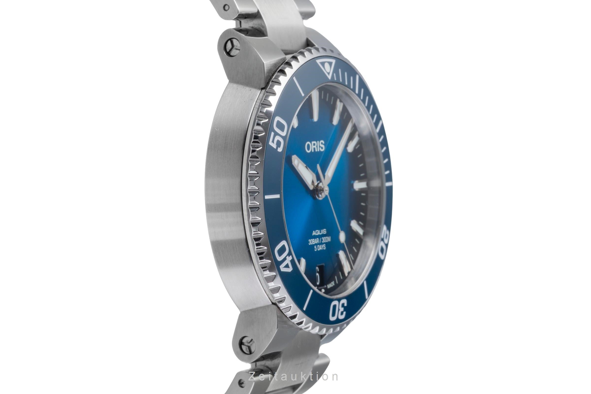 Oris Aquis Date acero automático reloj para caballeros 01 400 7769 4135-07 8 22 09PEB LP: 3500EUR  [2506299]