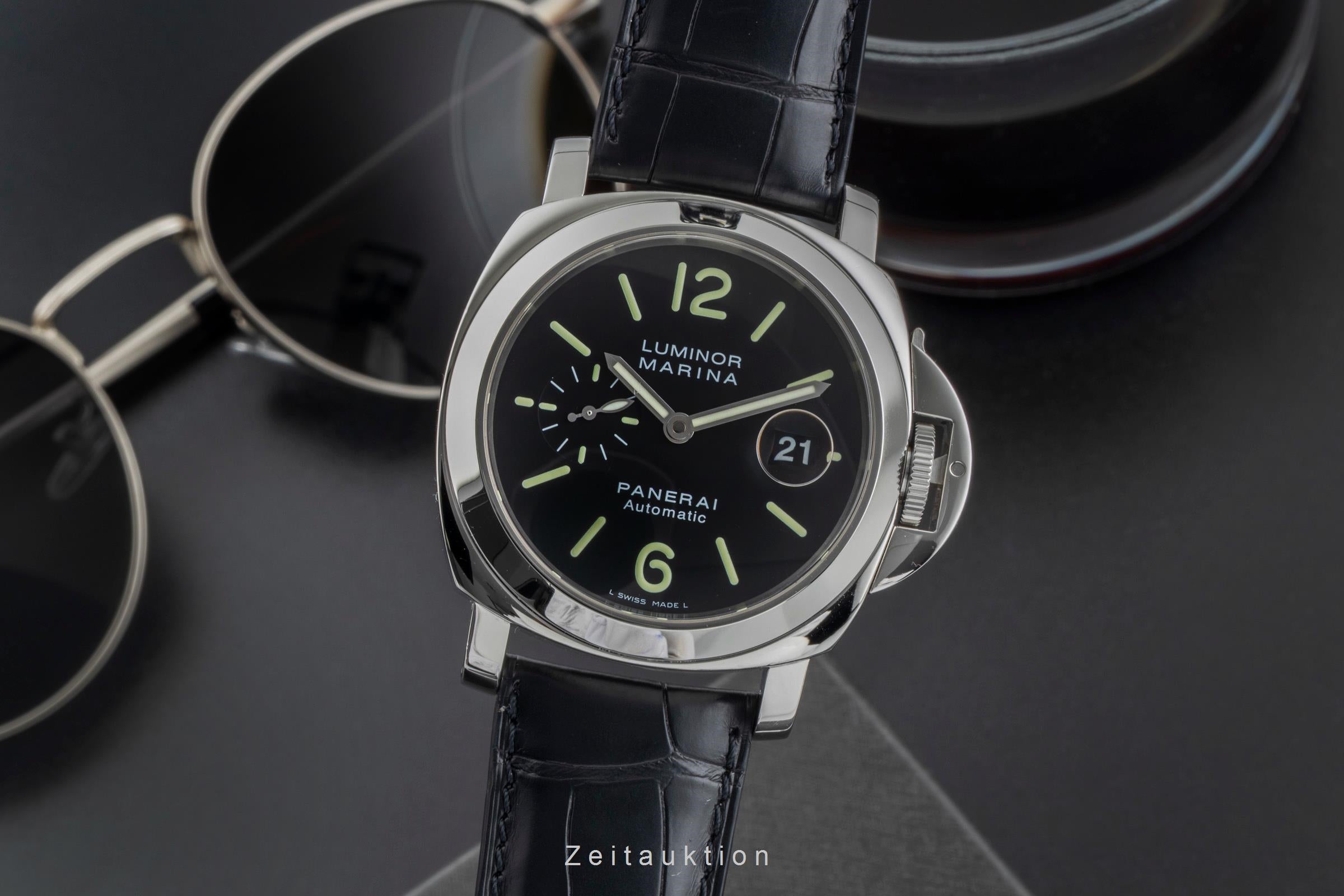 Panerai Luminor Marina Automatik Datum Edelstahl Herrenuhr Ref. PAM00104   [2506302]