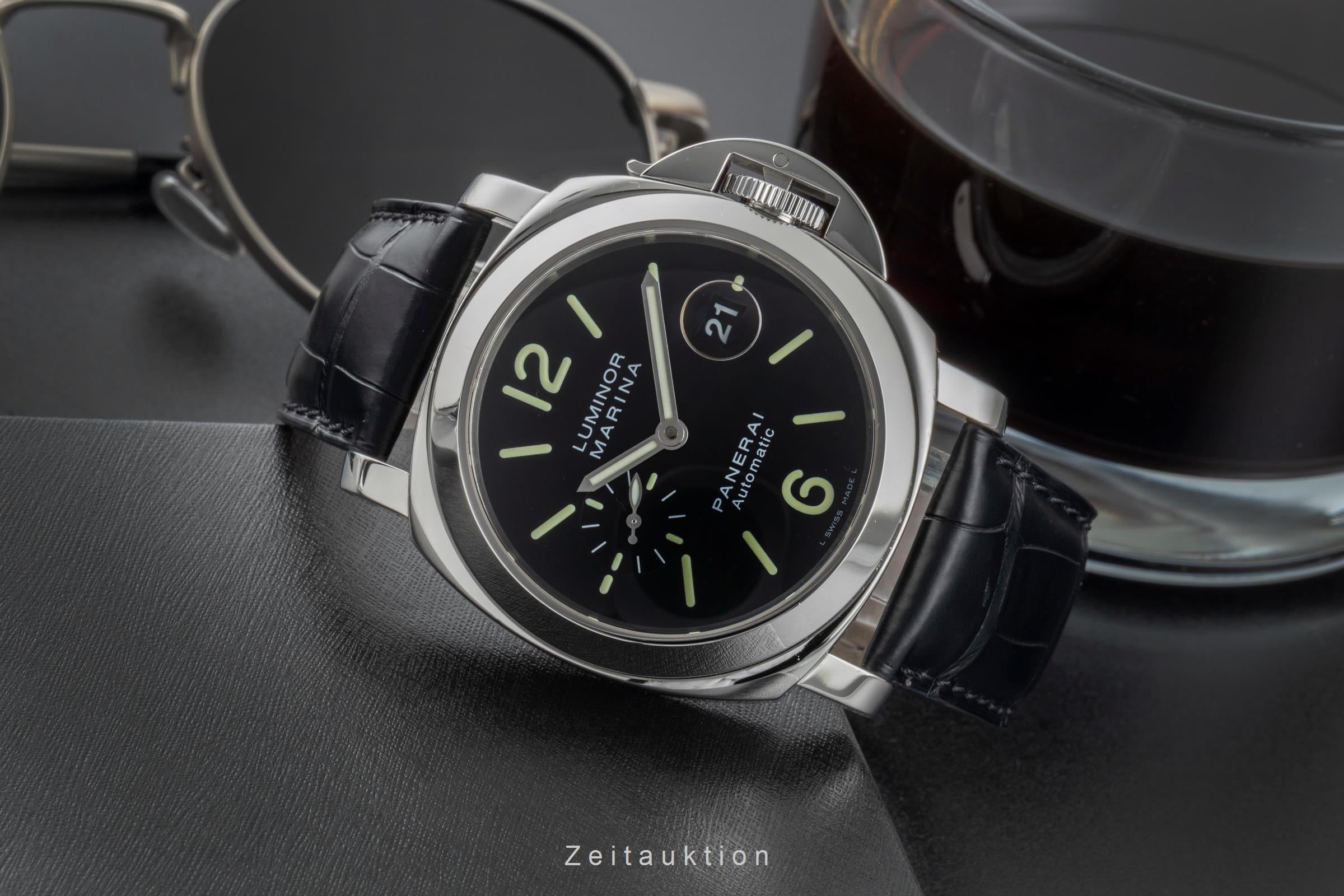 Panerai Luminor Marina acero automático reloj para caballeros PAM00104 LP: 8900EUR  [2506302]