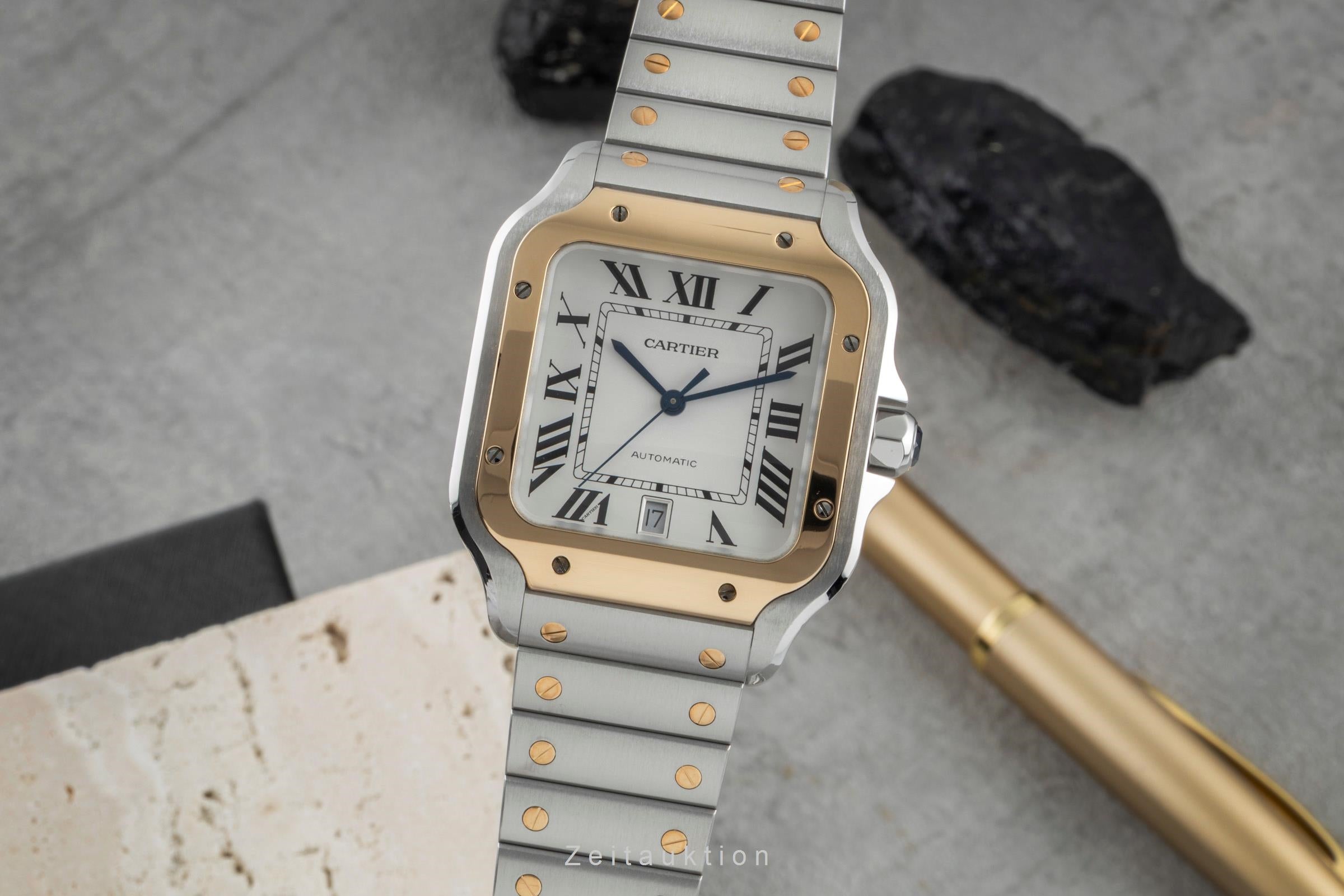 Cartier Santos acero / oro automático reloj para caballeros W2SA0009 LP: 13400EUR  [2506313]