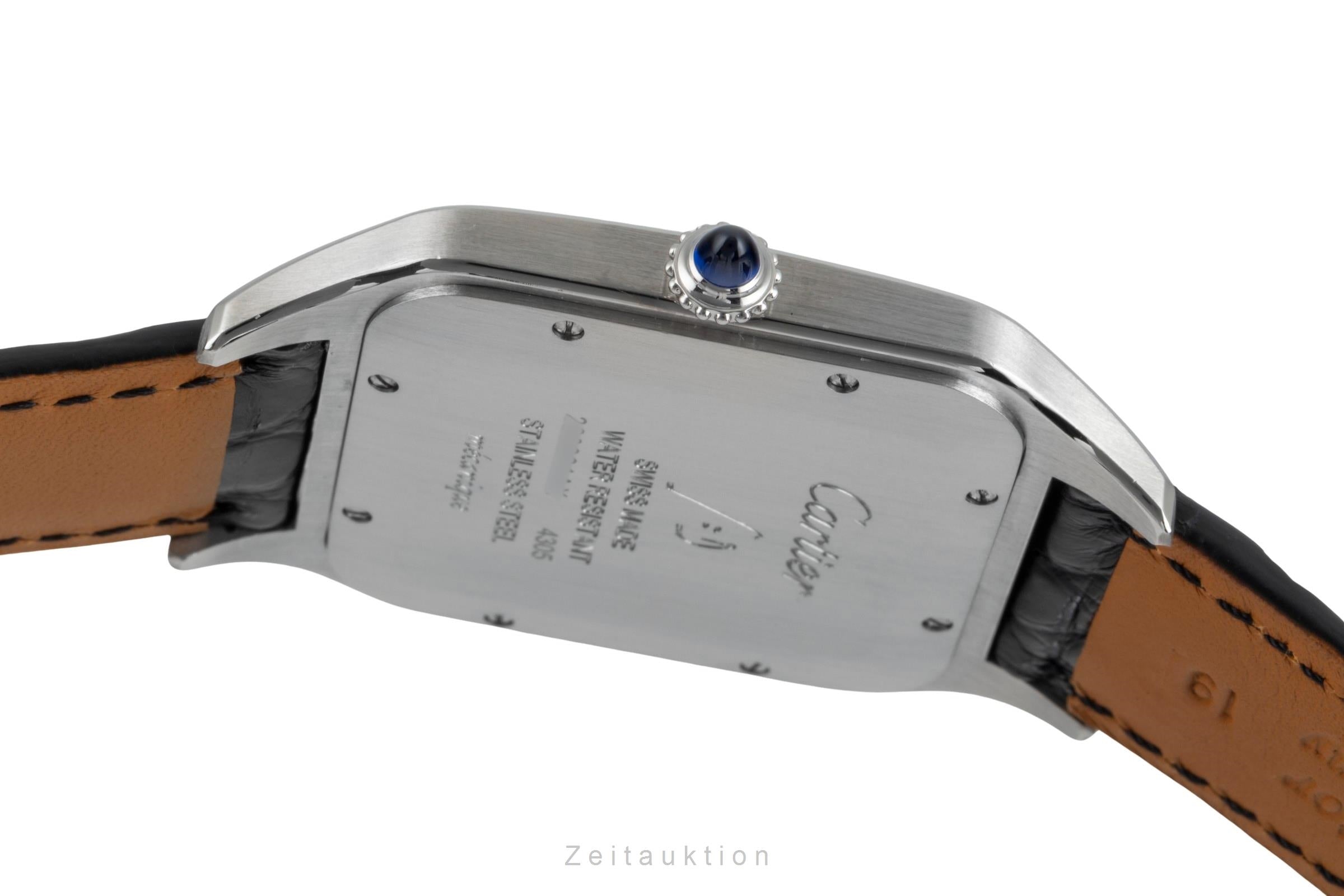 Cartier Santos Dumont Edelstahl Handaufzug Herrenuhr Ref. WSSA0032 B&P 2021 [2506314]