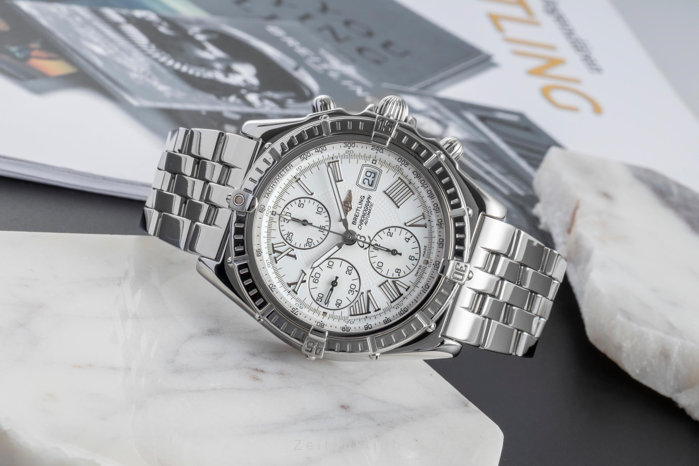 Breitling Crosswind chronographe acier automatique montre pour hommes A13055 LP: 8100EUR  [2506319]