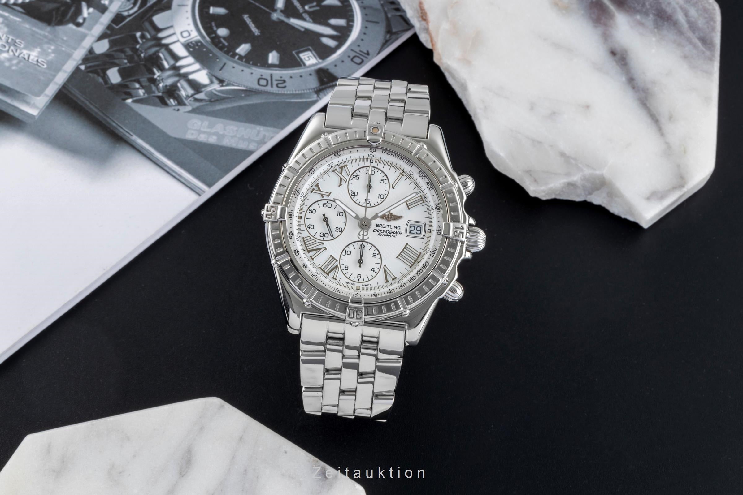 Breitling Crosswind chronographe acier automatique montre pour hommes A13055 LP: 8100EUR  [2506319]