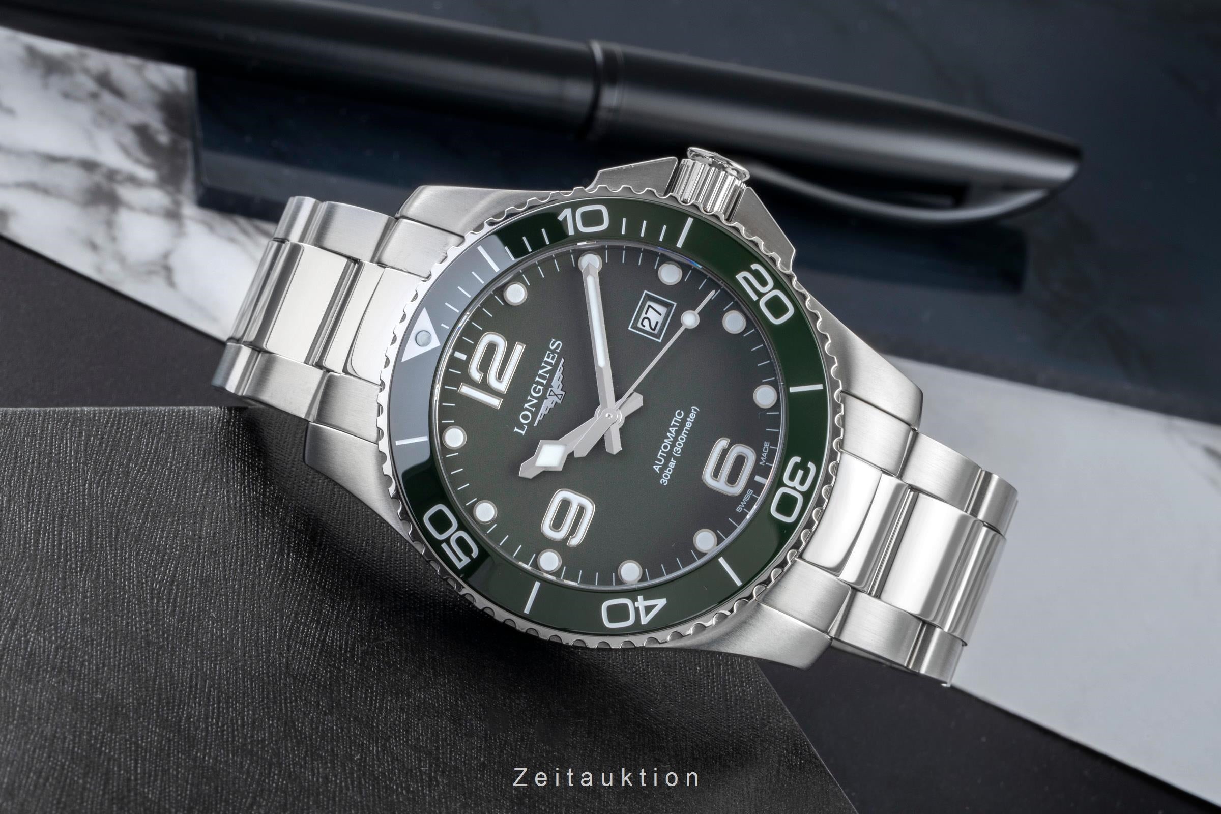 LONGINES クォーツ 腕時計 シルバー Longines Hydro Conquest steel automatic Kal. L888.3 Ref. L3.782.4