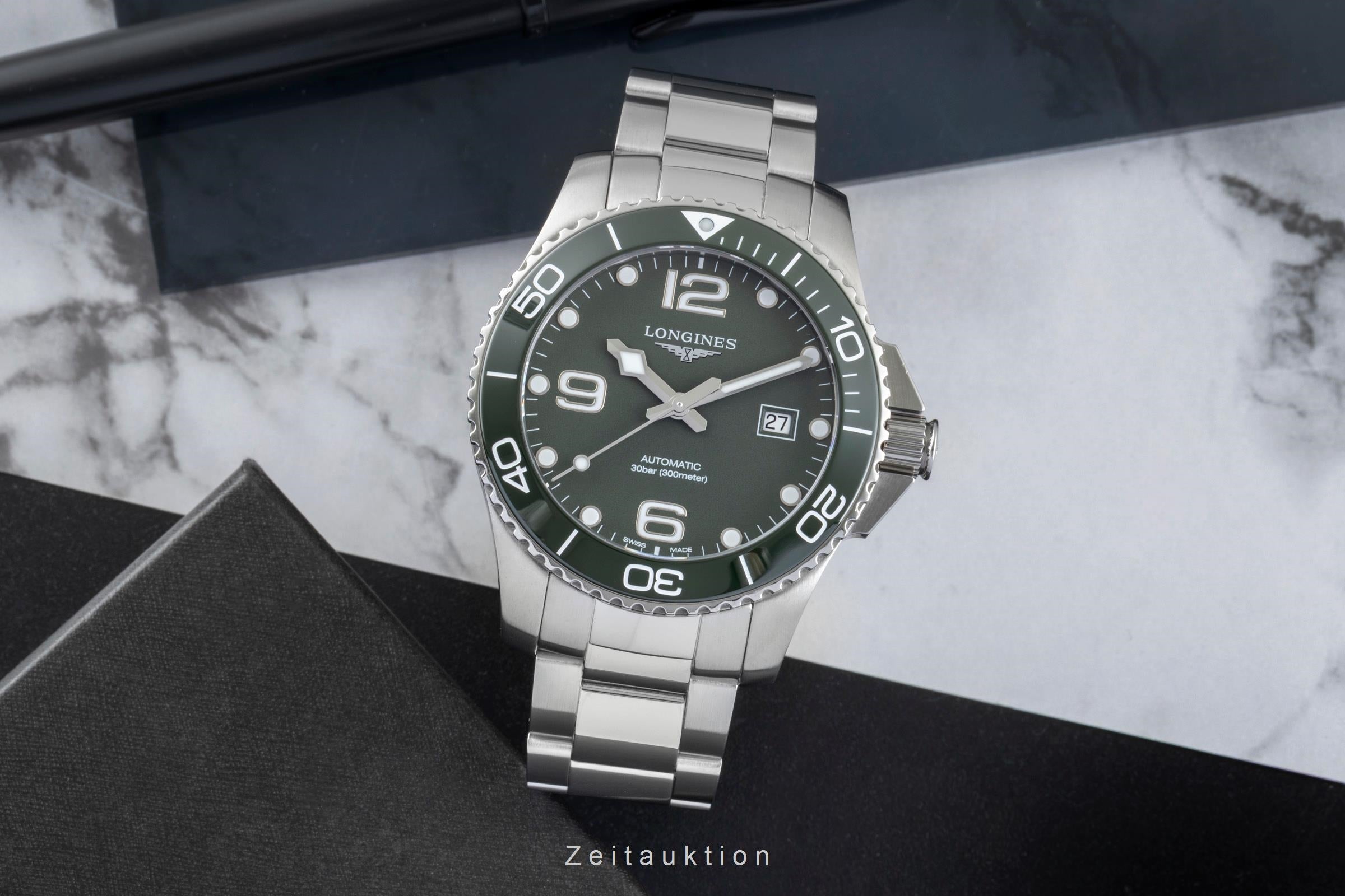 Longines Hydro Conquest Stahl Automatik Herrenuhr Ref. L3.782.4.06.6 B&P 2020 [2506326]