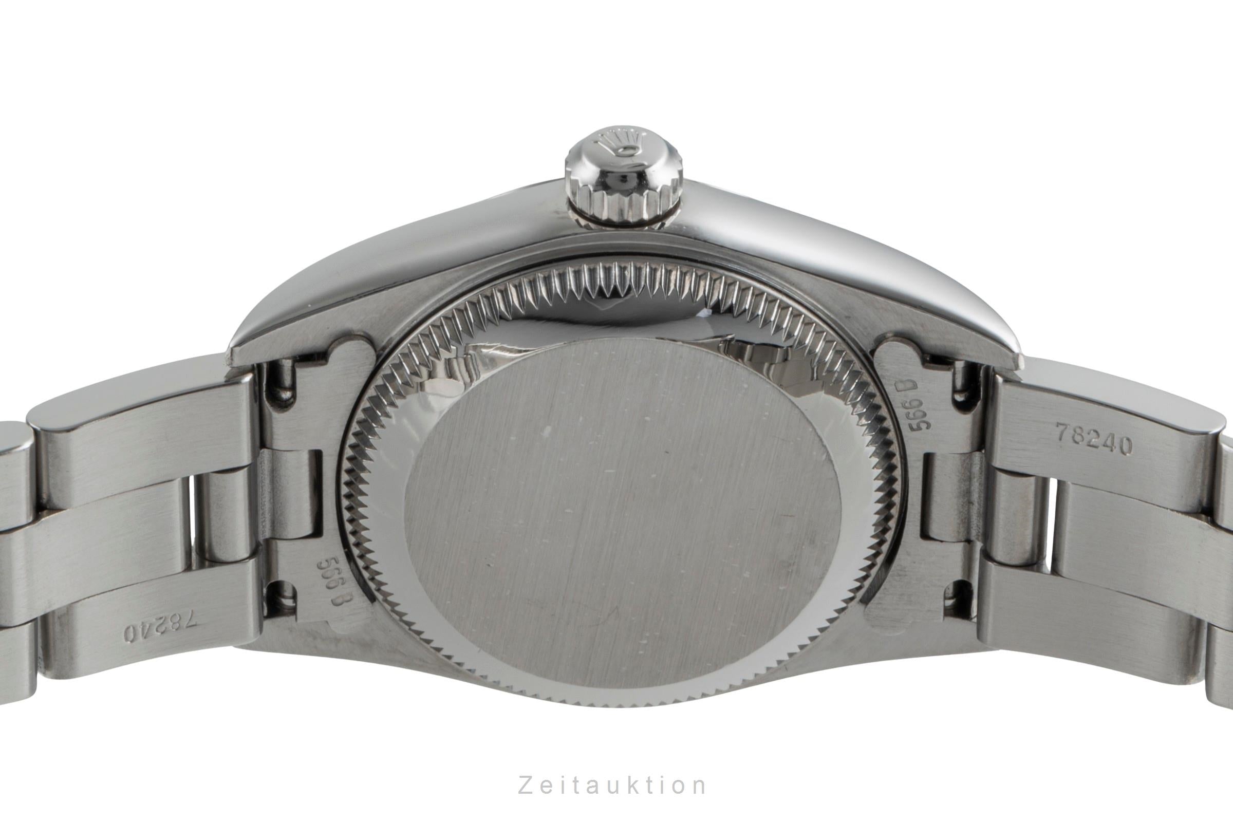 Rolex Oyster Perpetual Salmon Dial Edelstahl Automatik Damen Ref. 76080 B&P [2506328]