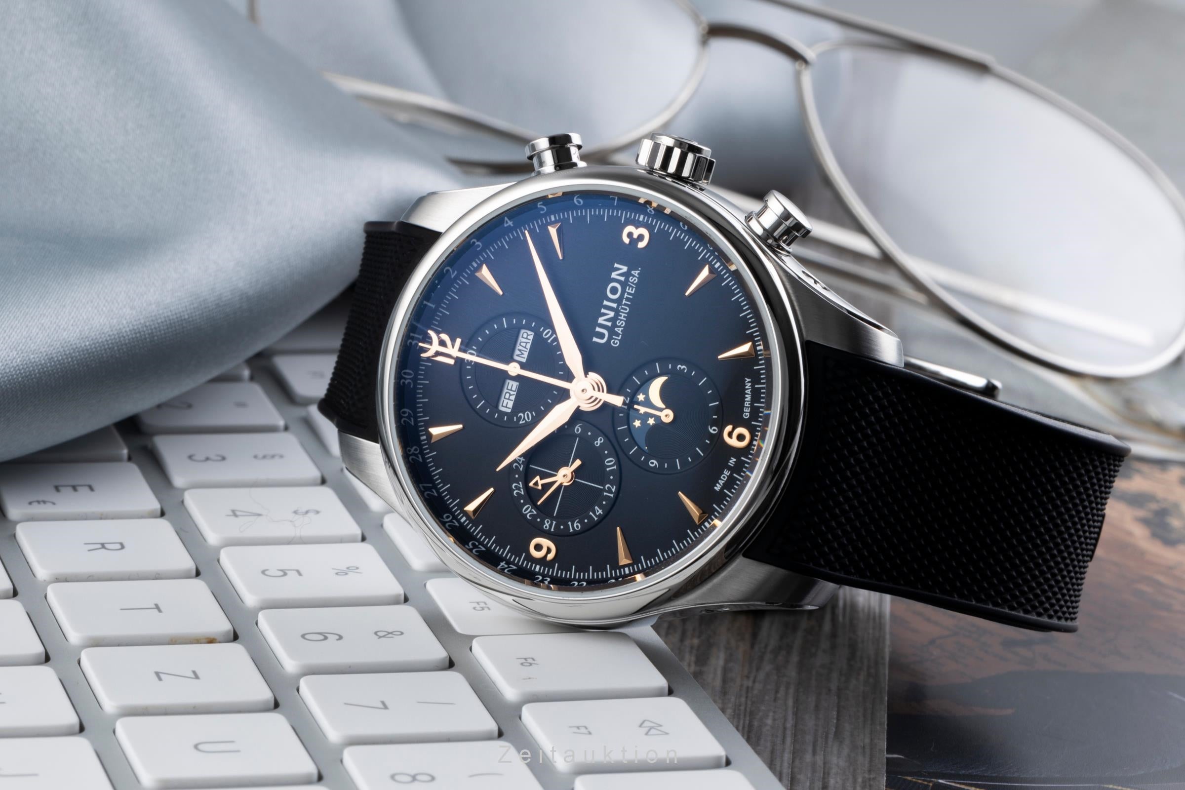 Union Glashütte Belisar chronographe acier automatique montre pour hommes D0094251705701   [2506331]