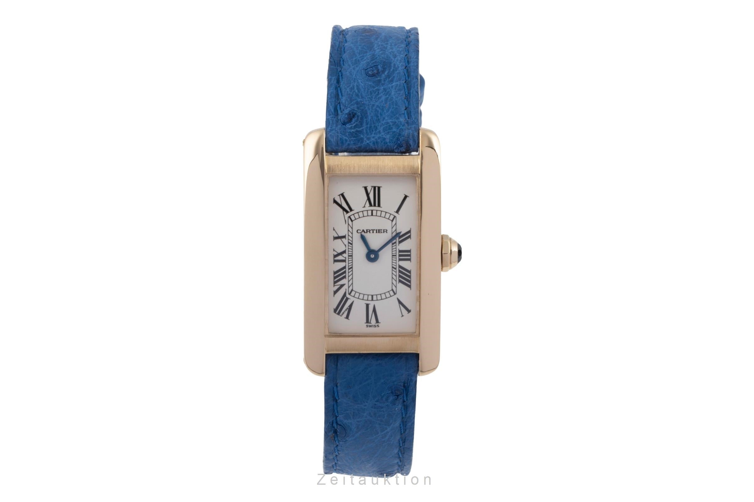 Cartier Tank Américaine SM 18k (0,750) Gold Quarz Damenuhr Ref. W2601556  [2506346]