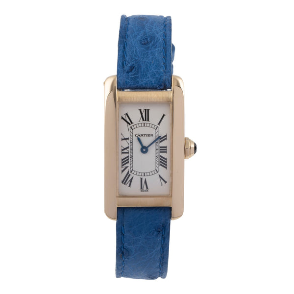 Cartier Tank Américaine SM 18k (0,750) Gold Quarz Damenuhr Ref. W2601556  [2506346]