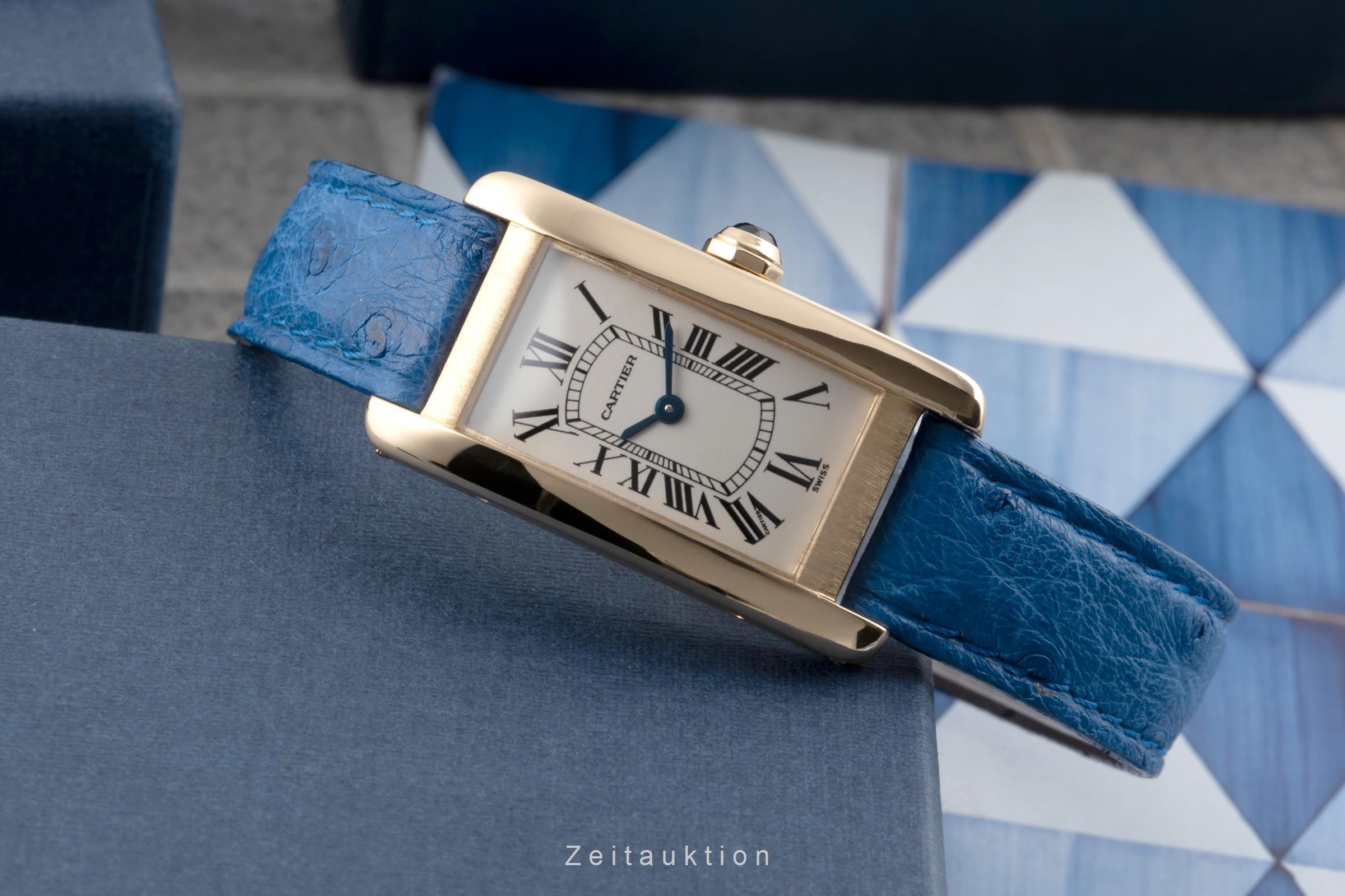 Cartier Tank Américaine SM 18k (0,750) Gold Quarz Damenuhr Ref. W2601556  [2506346]