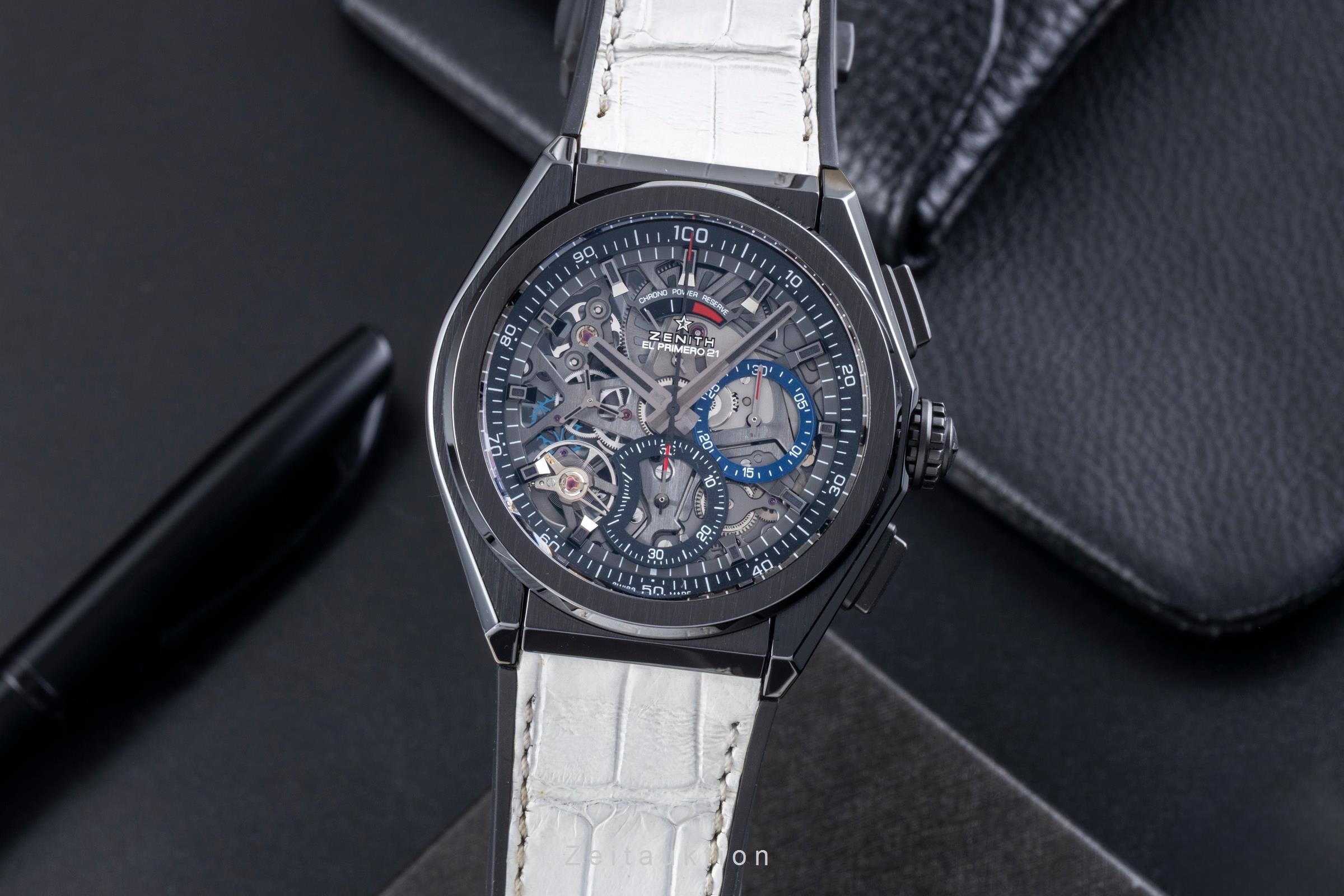 Zenith Defy chronographe céramique automatique montre pour hommes 49.9000.9004/78.R582 LP: 12000EUR  [2506363]