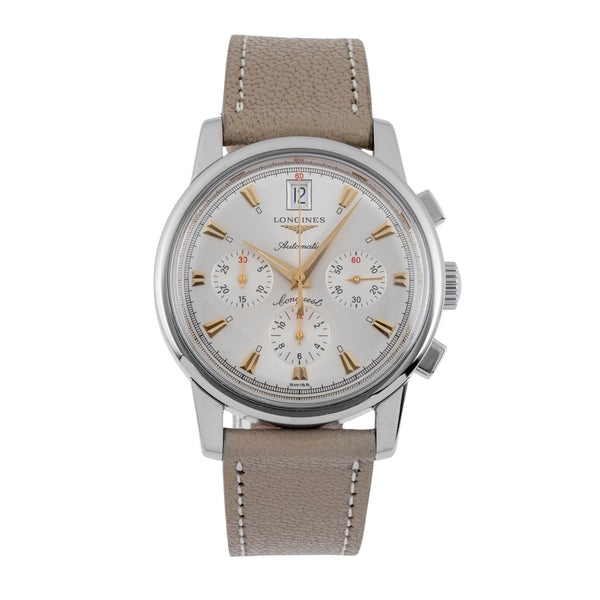 Longines Conquest Heritage chronographe acier automatique montre pour hommes L1.641.4  [2506370]