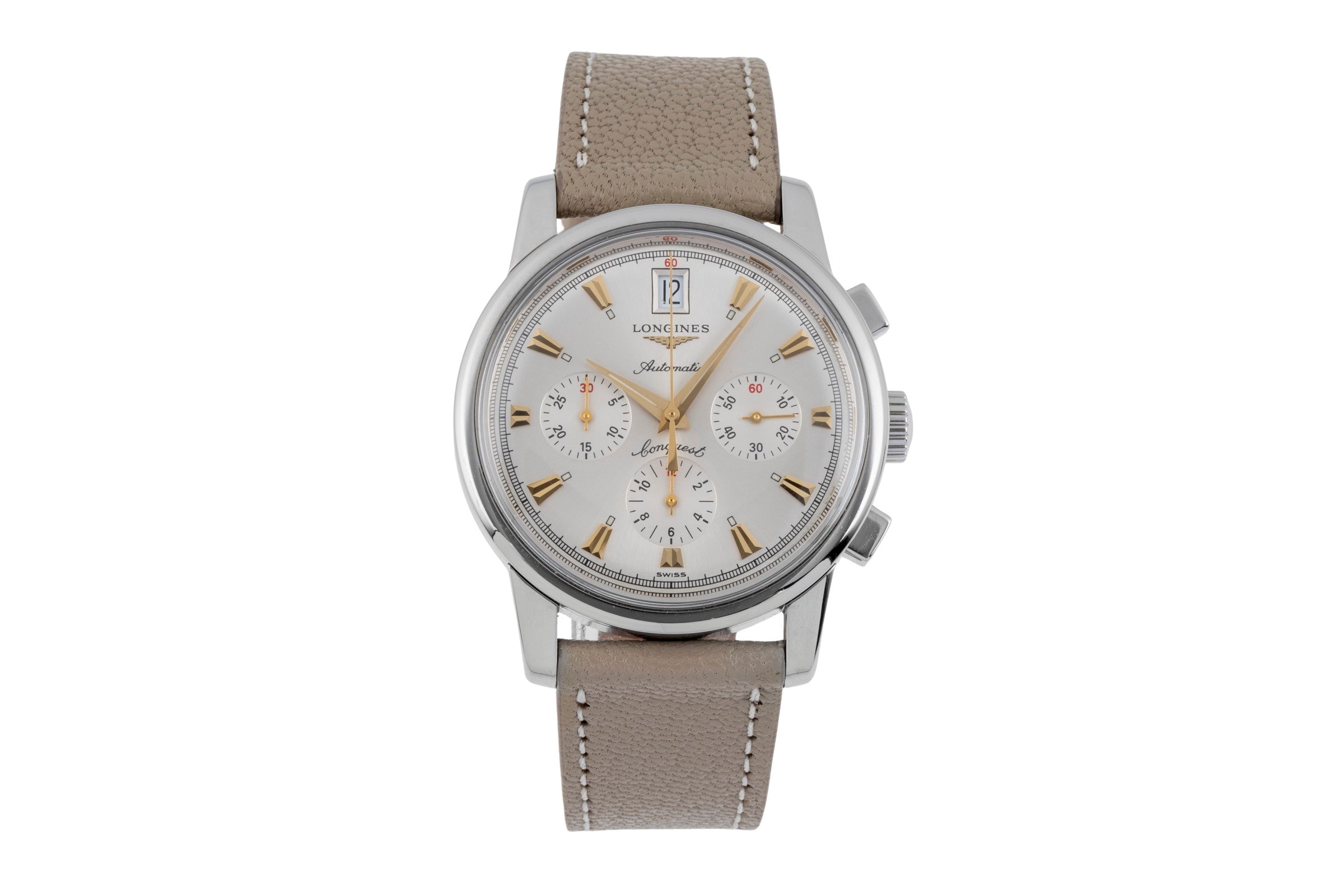 Longines Conquest Heritage chronographe acier automatique montre pour hommes L1.641.4  [2506370]