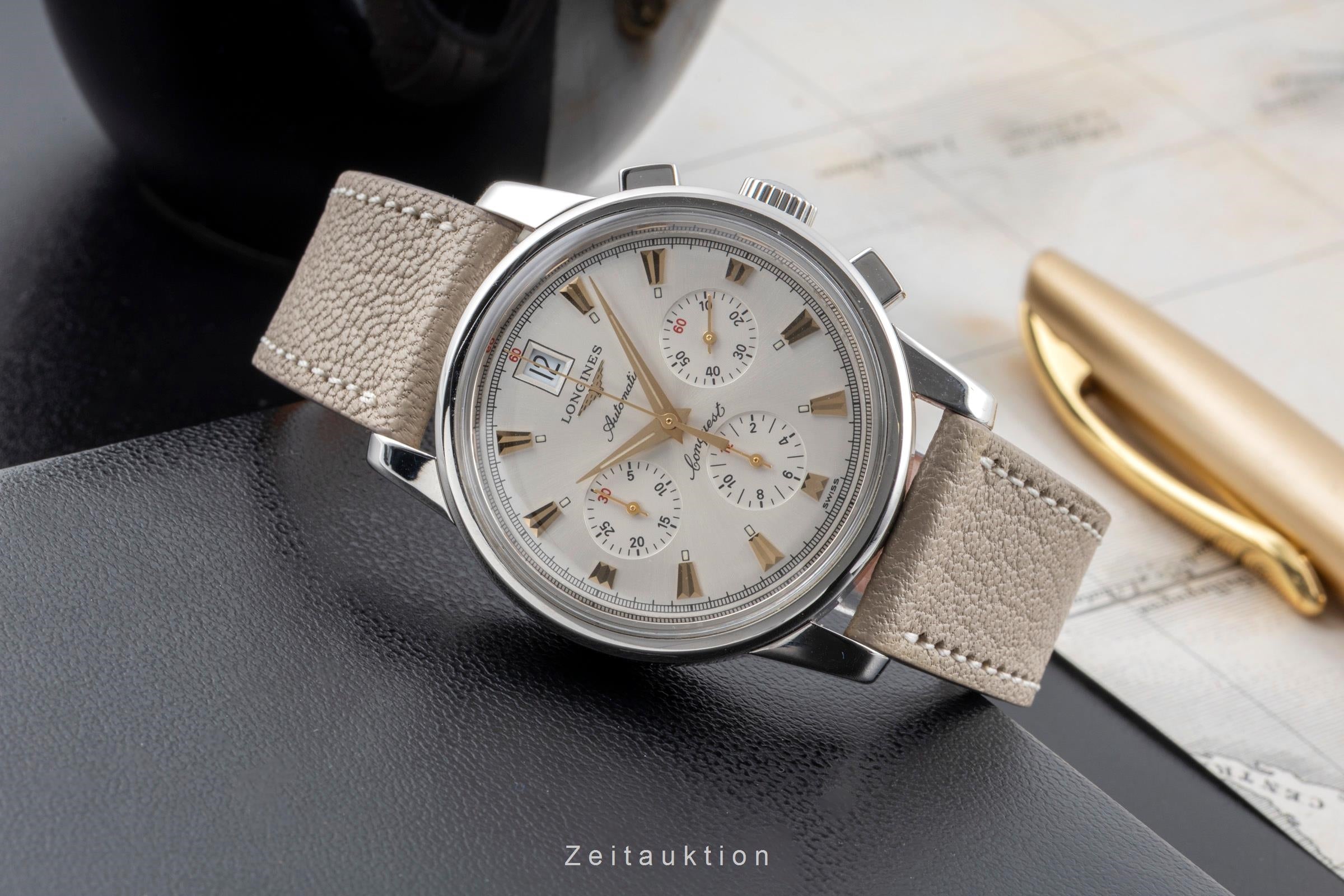 Longines Conquest Heritage chronographe acier automatique Kal