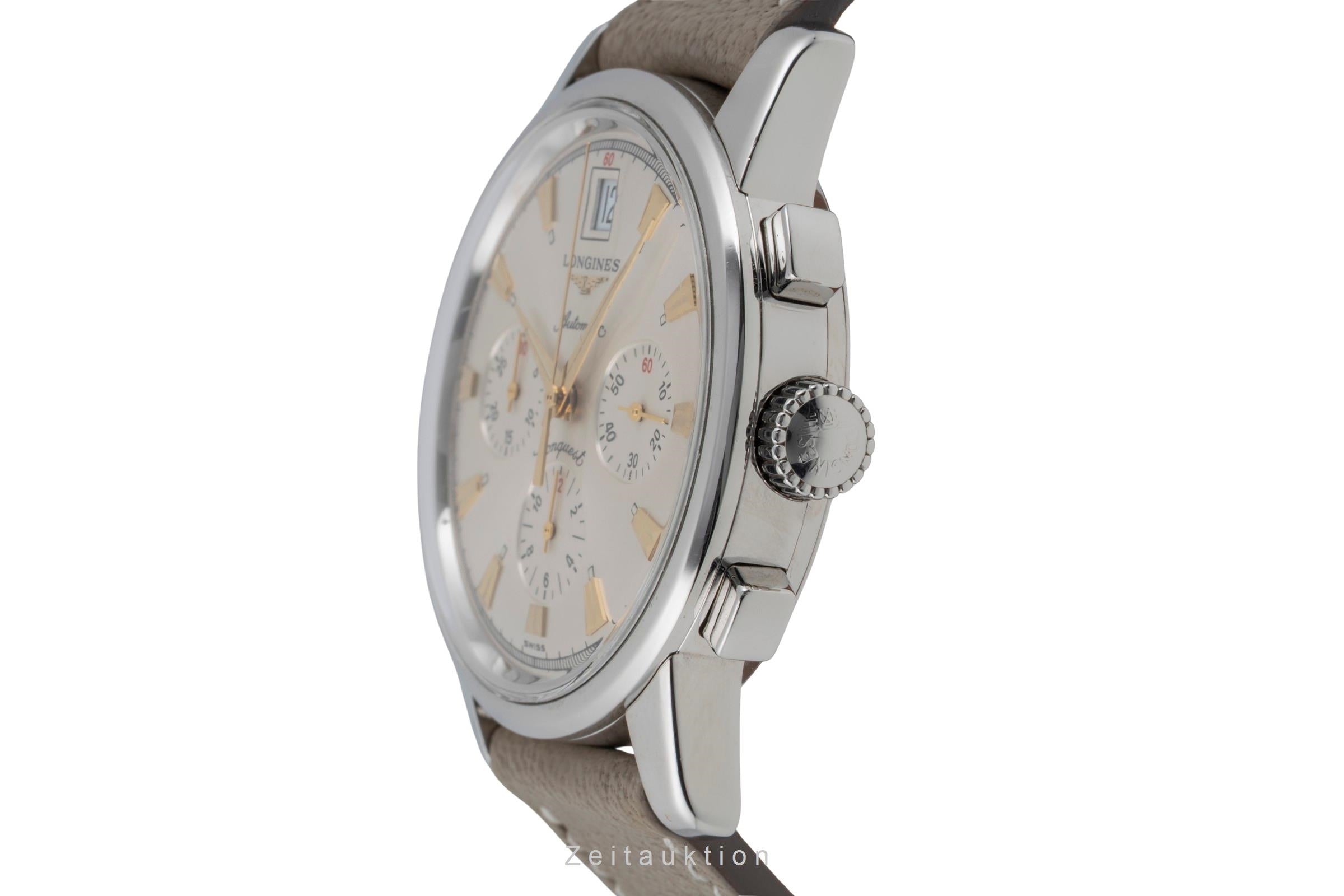 Longines Conquest Heritage chronographe acier automatique montre pour hommes L1.641.4  [2506370]