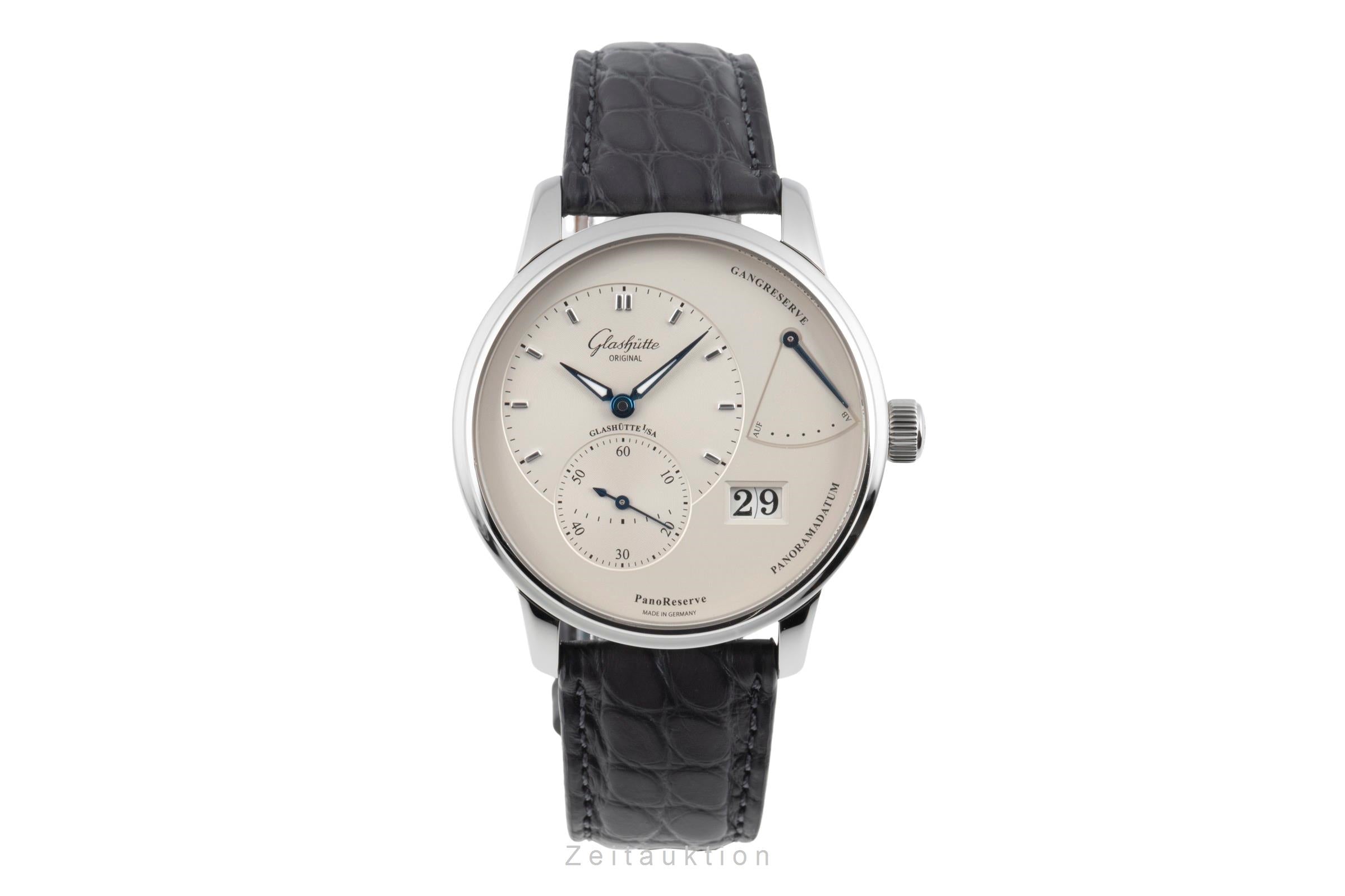 Glashütte PanoReserve acier à remontage manuel montre pour hommes 1-65-01-22-12-04 LP: 11800EUR  [2506383]