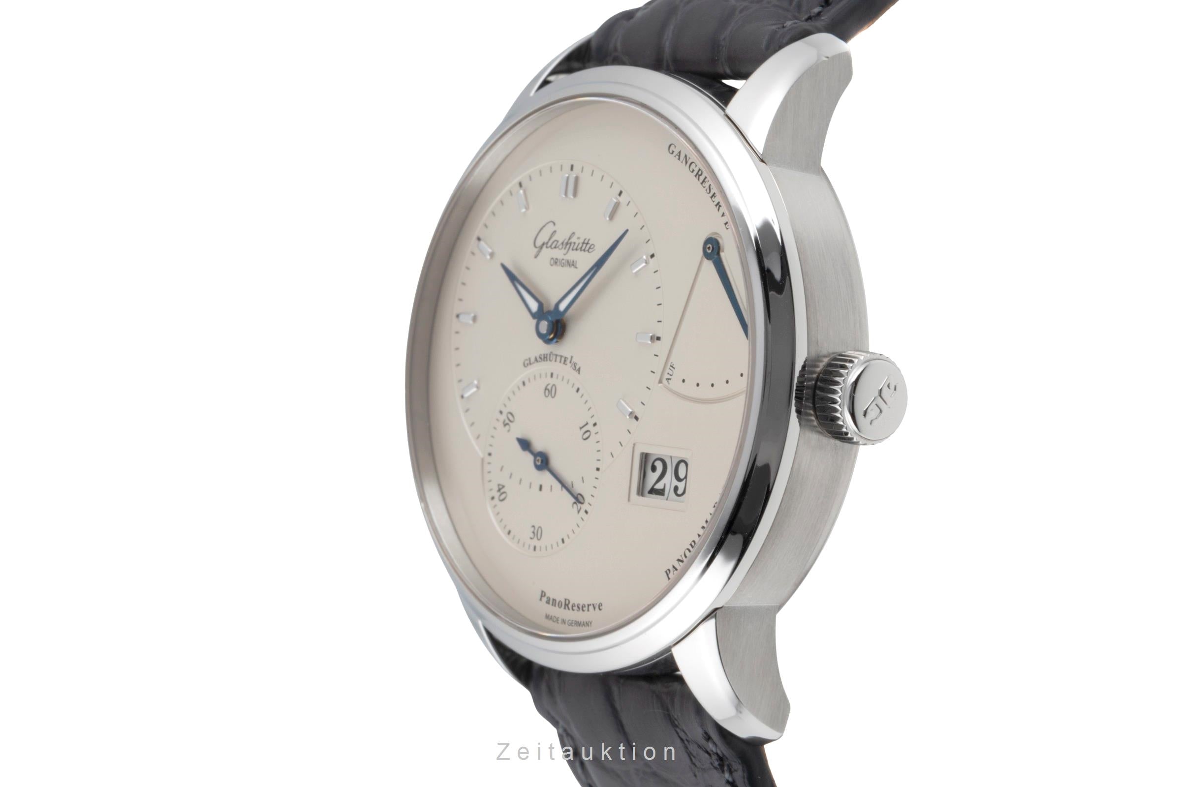 Glashütte PanoReserve acier à remontage manuel montre pour hommes 1-65-01-22-12-04 LP: 11800EUR  [2506383]