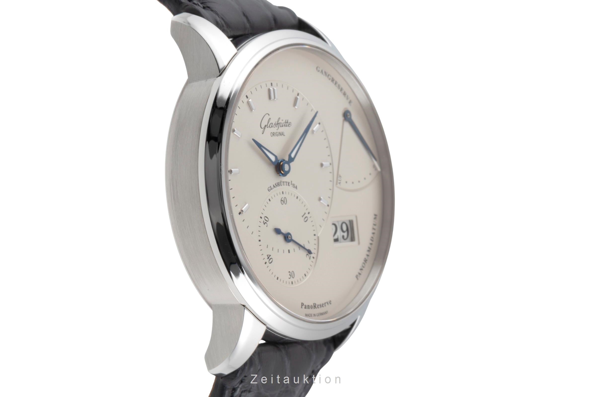 Glashütte PanoReserve acier à remontage manuel montre pour hommes 1-65-01-22-12-04 LP: 11800EUR  [2506383]