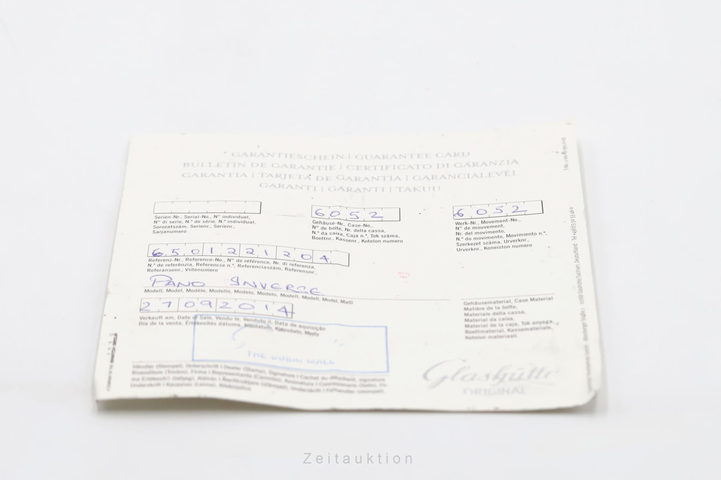 Glashütte PanoReserve acier à remontage manuel montre pour hommes 1-65-01-22-12-04 LP: 11800EUR  [2506383]