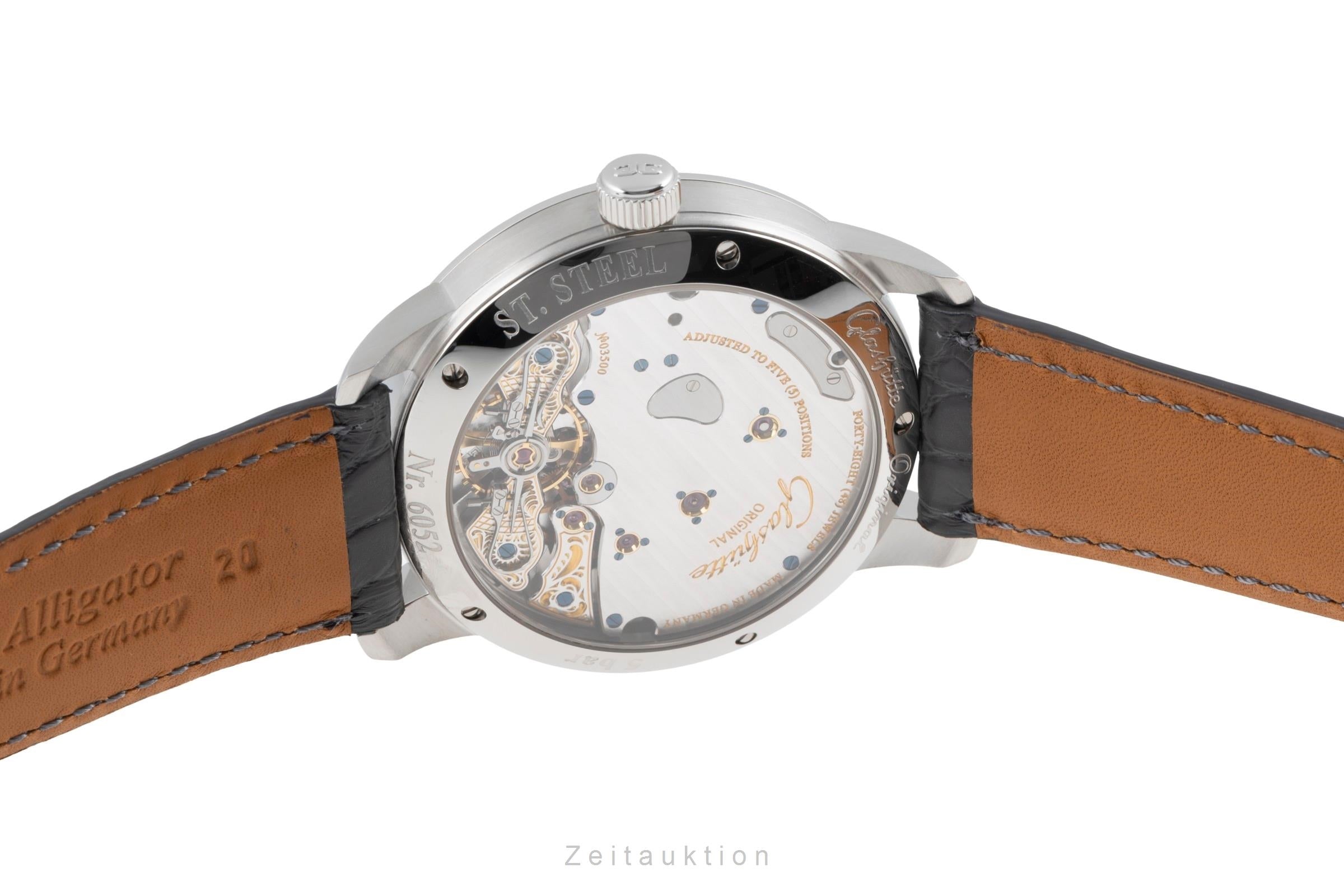 Glashütte PanoReserve acier à remontage manuel montre pour hommes 1-65-01-22-12-04 LP: 11800EUR  [2506383]