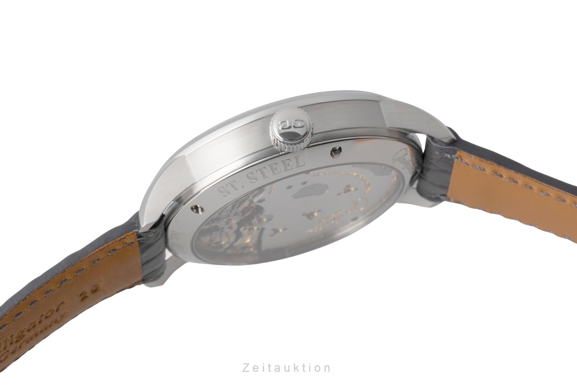 Glashütte PanoReserve acier à remontage manuel montre pour hommes 1-65-01-22-12-04 LP: 11800EUR  [2506383]