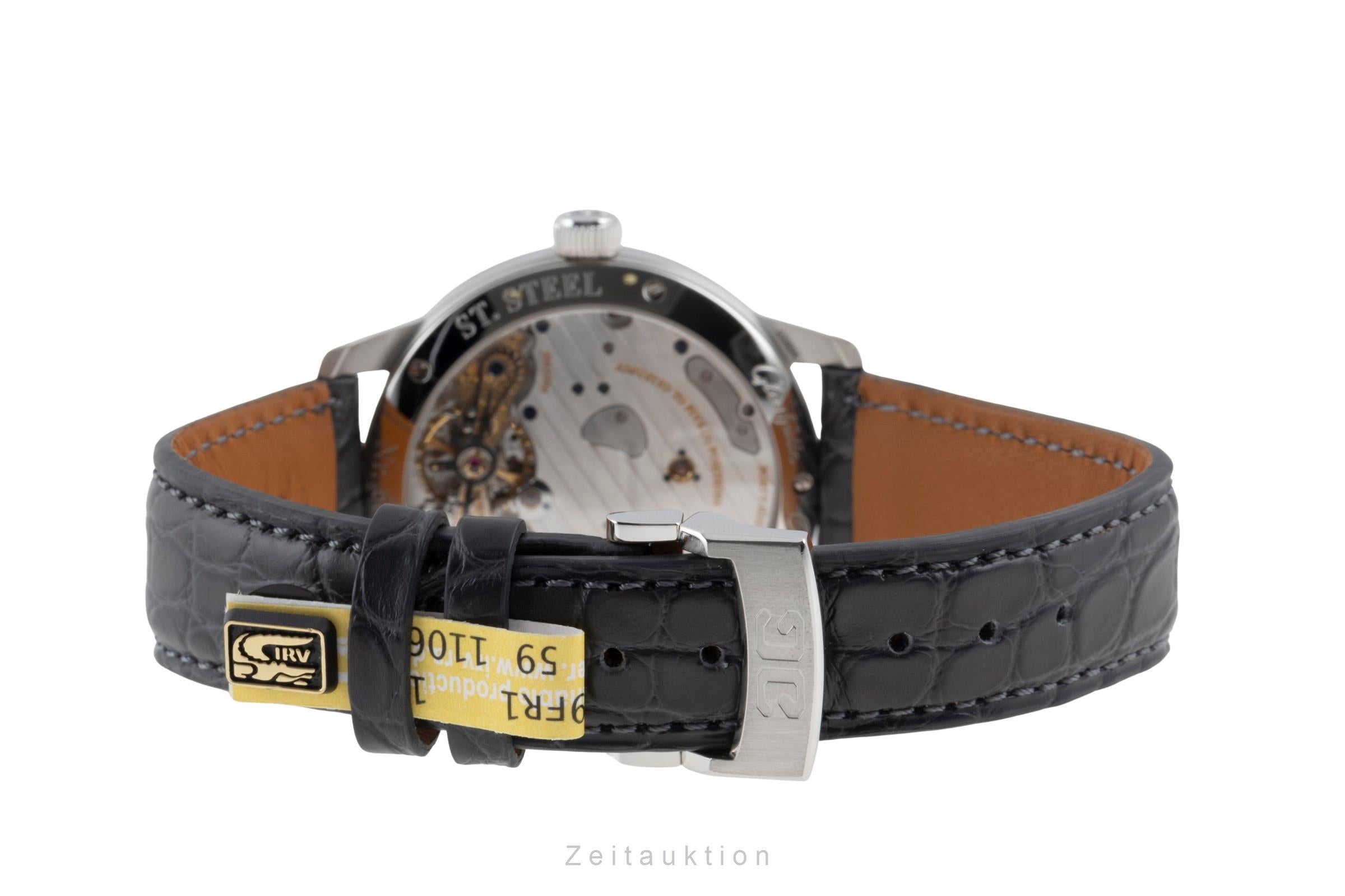 Glashütte PanoReserve acier à remontage manuel montre pour hommes 1-65-01-22-12-04 LP: 11800EUR  [2506383]