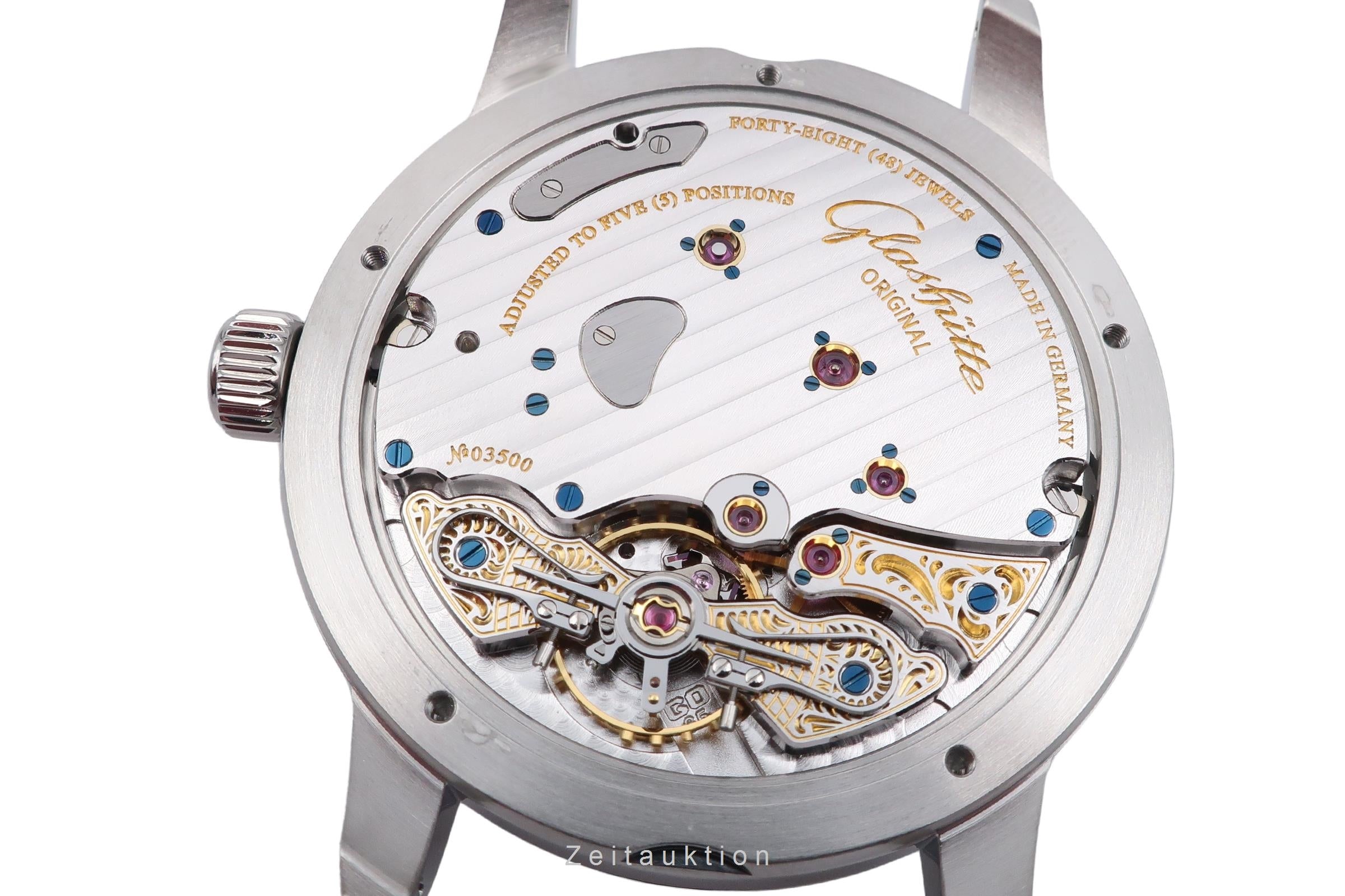 Glashütte PanoReserve acier à remontage manuel montre pour hommes 1-65-01-22-12-04 LP: 11800EUR  [2506383]