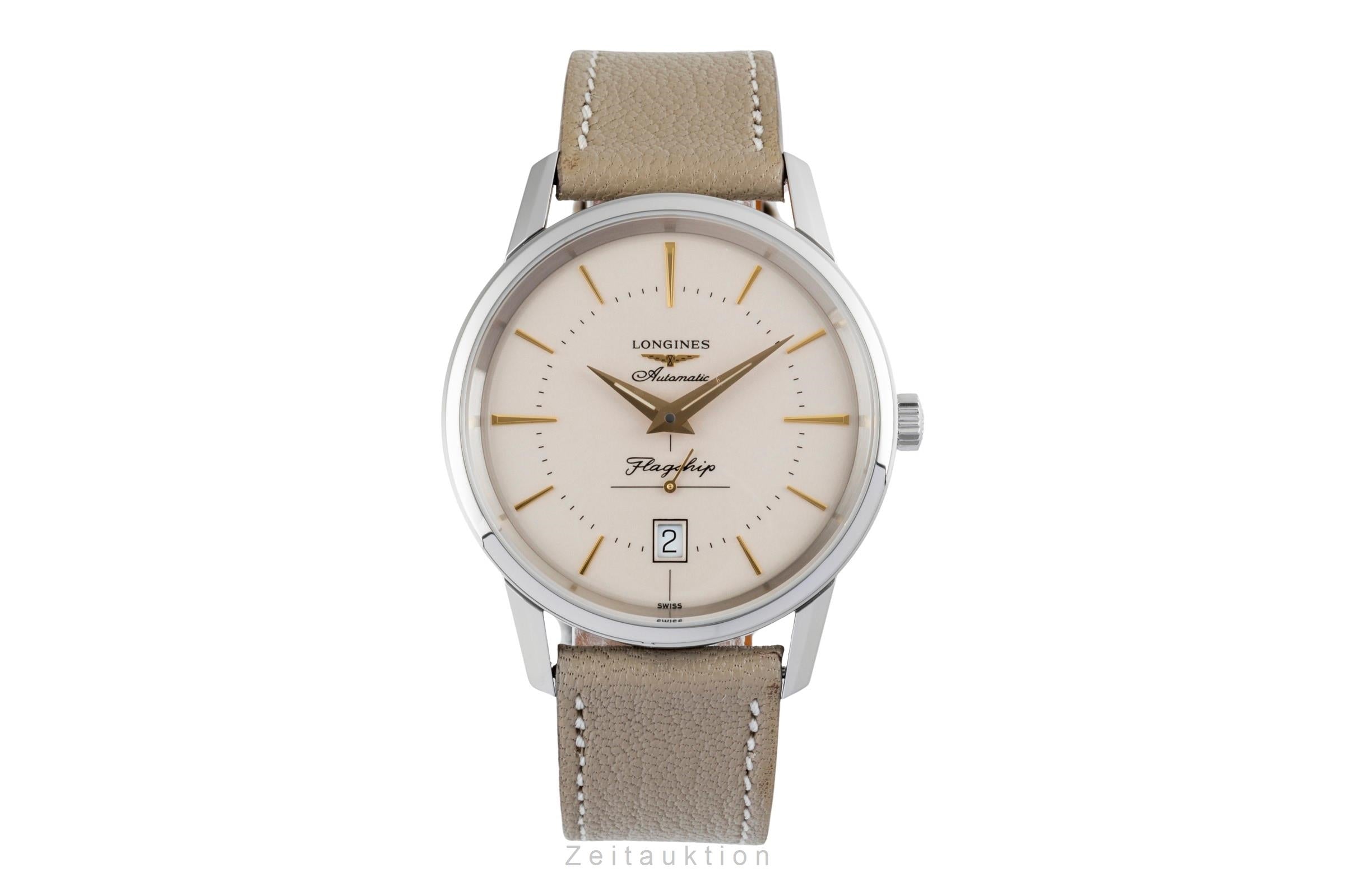 Longines Flagship Heritage Automatik Edelstahl Herrenuhr Ref. L4.795.4.78.2 B&P [2506391]