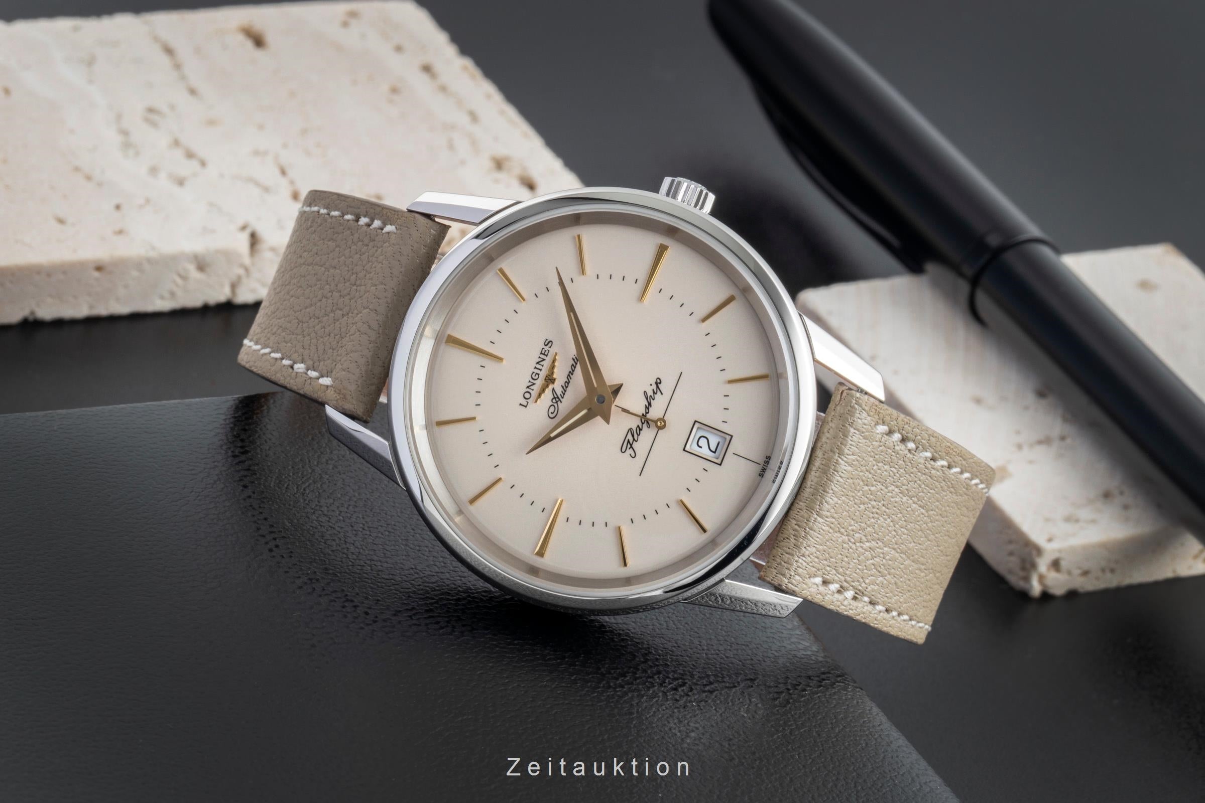 Longines Flagship Heritage Automatik Edelstahl Herrenuhr Ref. L4.795.4.78.2 B&P [2506391]