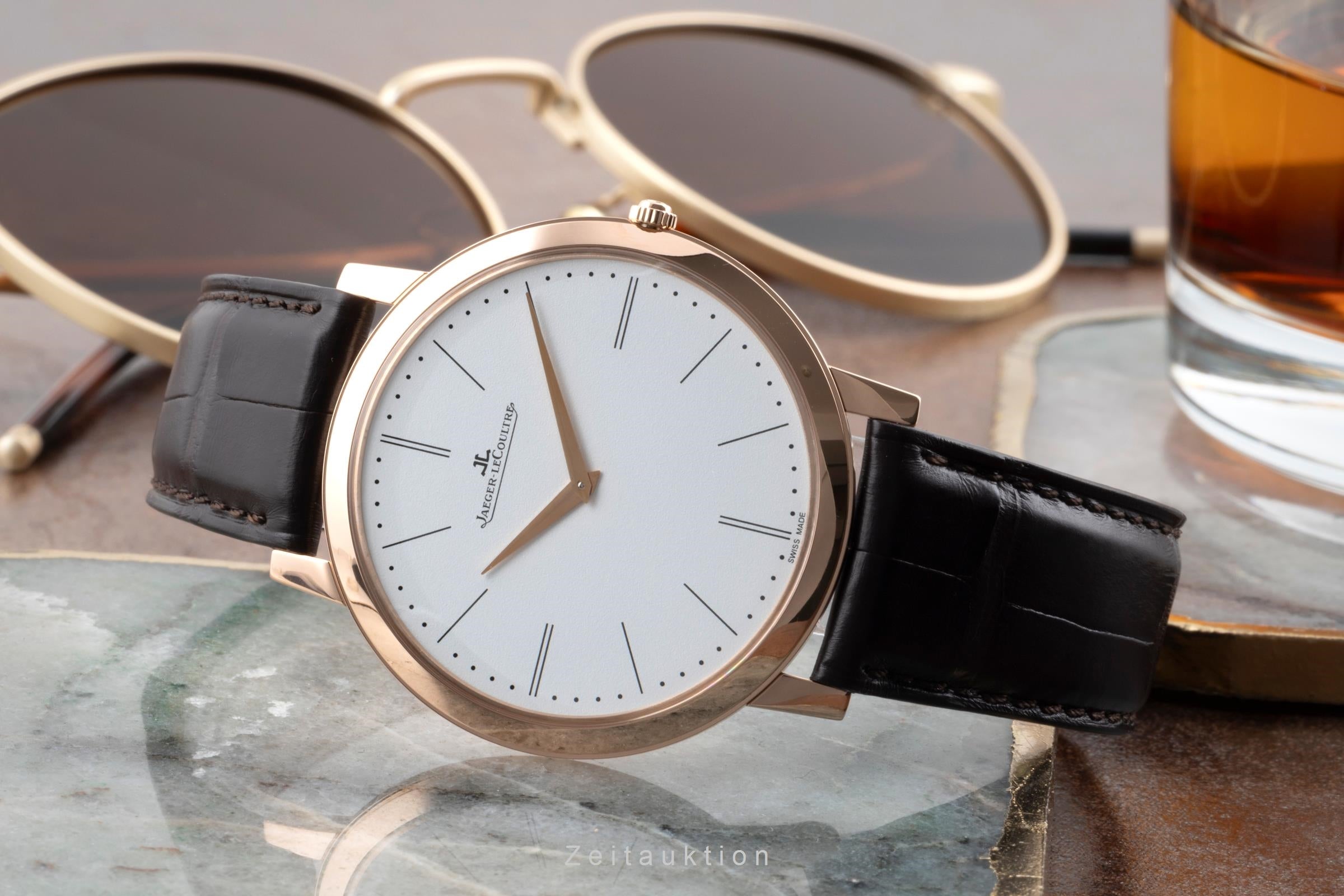 Jaeger LeCoultre Master Ultra Thin oro rosado de 18 quilates cuerda manual reloj para caballeros Q1292520  ,120.2.79  [2506392]