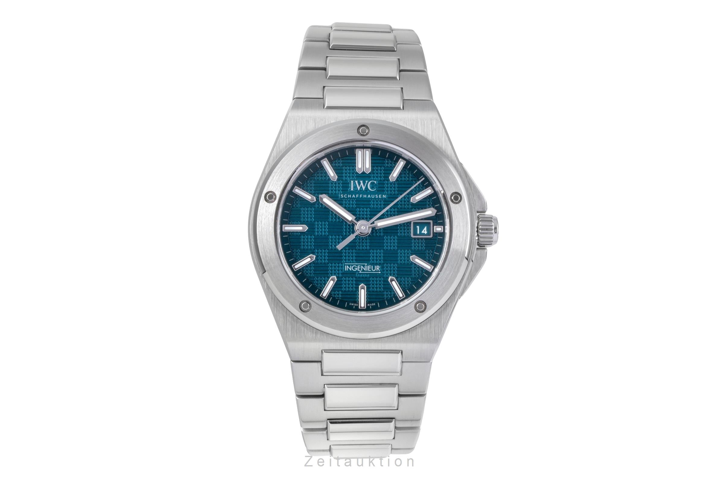 IWC Ingenieur 40 Aqua Blue Stahl Automatik Herrenuhr Ref. IW328903 Box & Papiere [2506394]