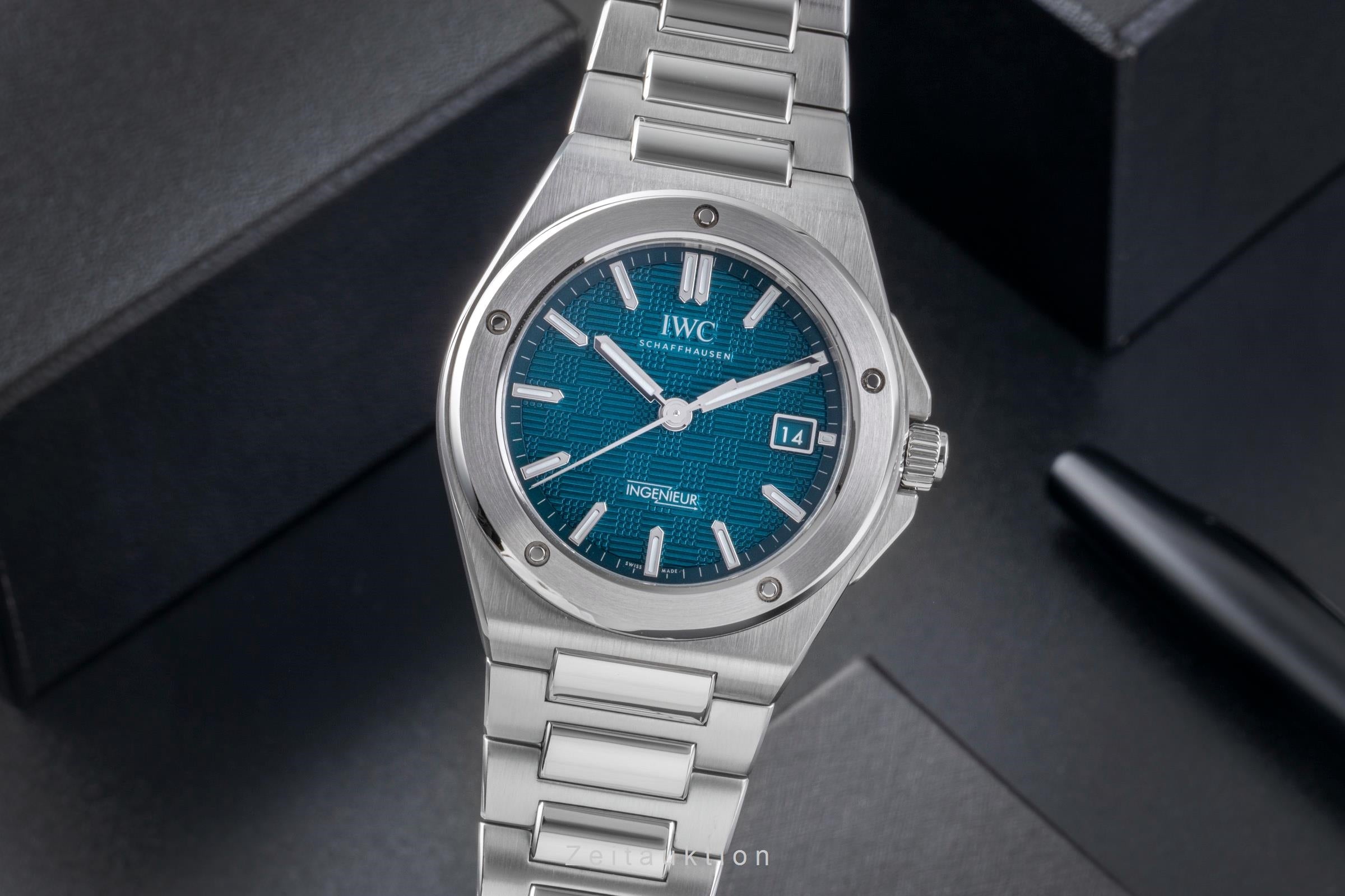 IWC Ingenieur 40 Aqua Blue Stahl Automatik Herrenuhr Ref. IW328903 Box & Papiere [2506394]