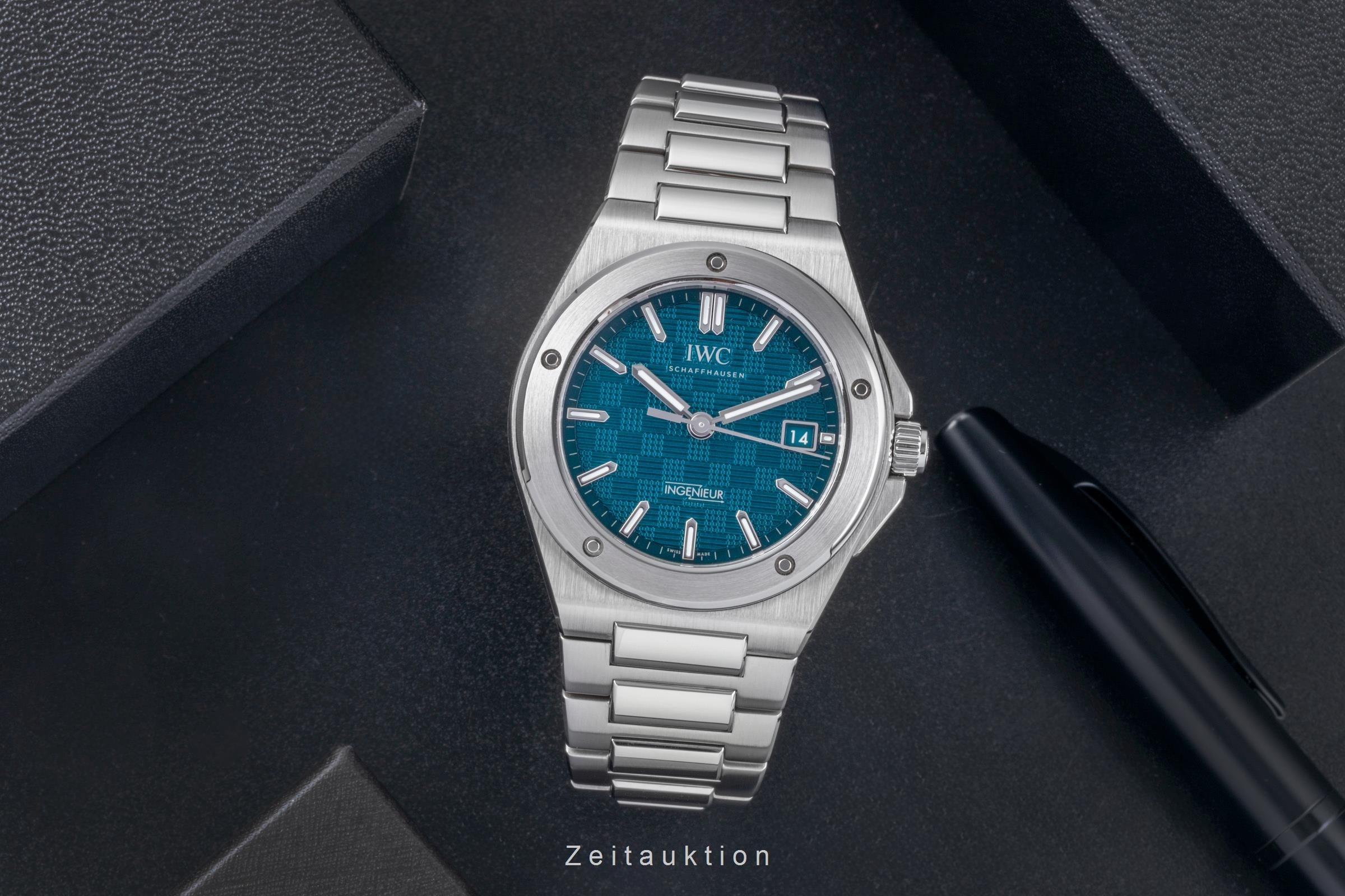 IWC Ingenieur 40 Aqua Blue Stahl Automatik Herrenuhr Ref. IW328903 Box & Papiere [2506394]