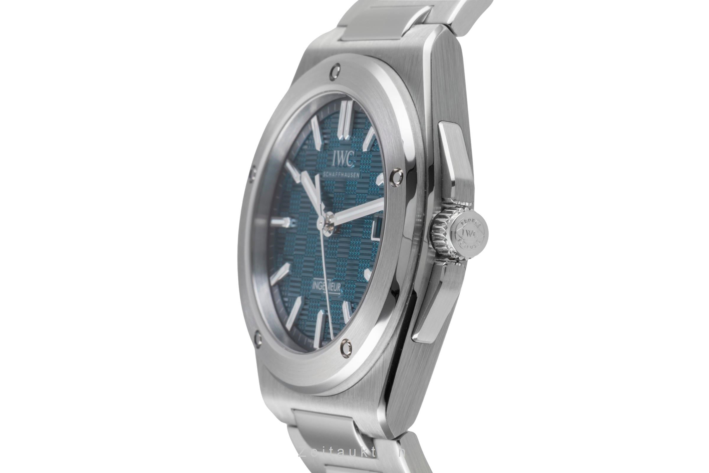 IWC Ingenieur 40 Aqua Blue Stahl Automatik Herrenuhr Ref. IW328903 Box & Papiere [2506394]