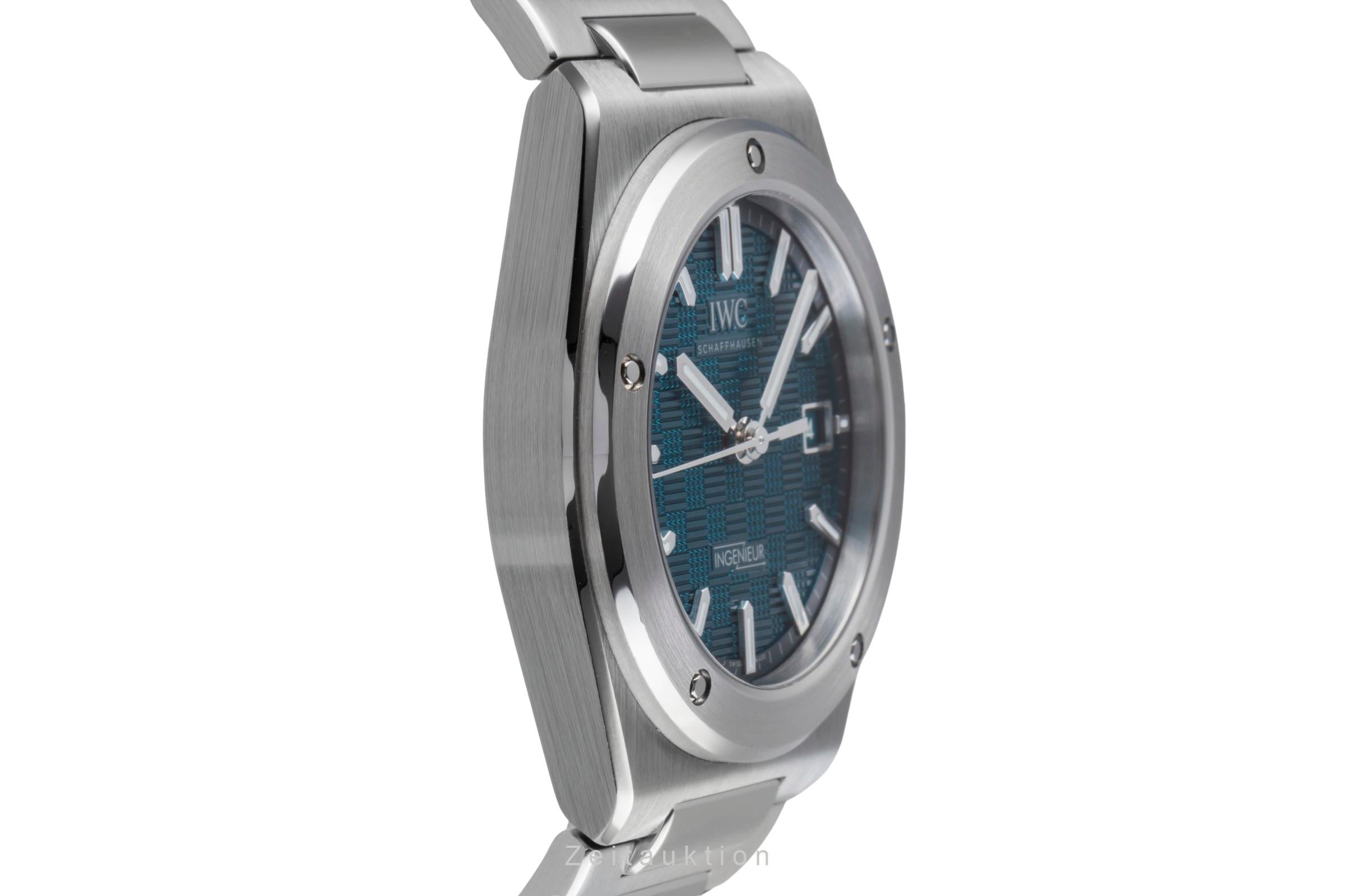 IWC Ingenieur 40 Aqua Blue Stahl Automatik Herrenuhr Ref. IW328903 Box & Papiere [2506394]