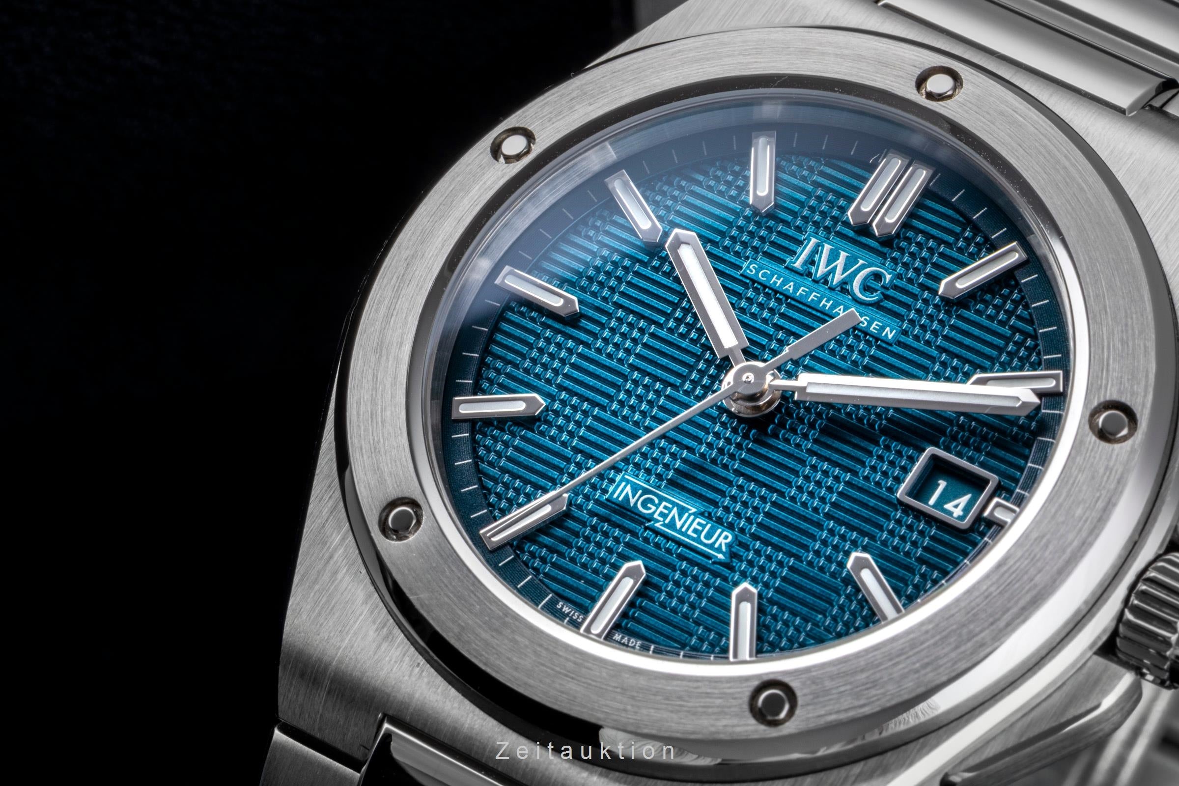 IWC Ingenieur 40 Aqua Blue Stahl Automatik Herrenuhr Ref. IW328903 Box & Papiere [2506394]