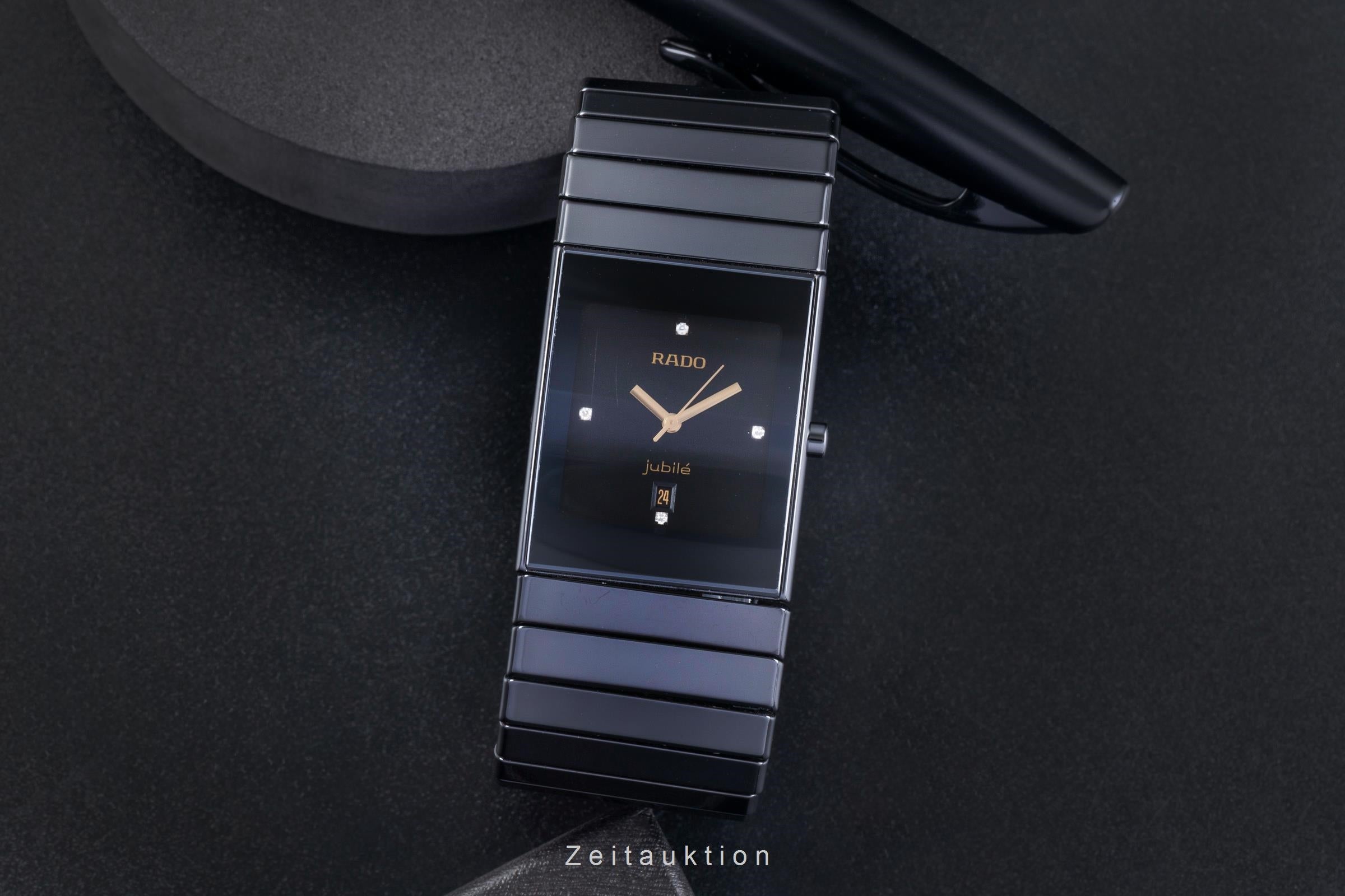 Rado Diastar Ceramica ceramic / titanium quartz men's watch 01.152.0347.3.071  [2506400]