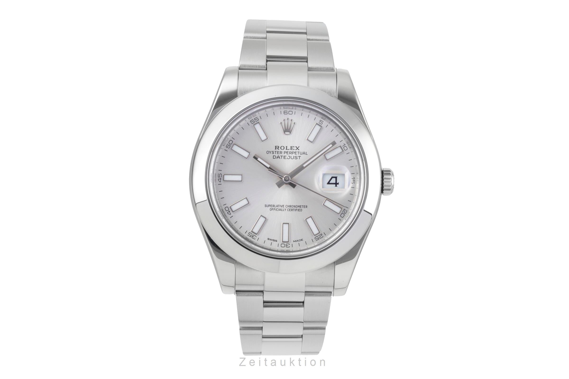 Rolex Datejust II 41 Silver Dial Oyster Stahl Automatik Herrenuhr Ref 116300 Box [2506406]