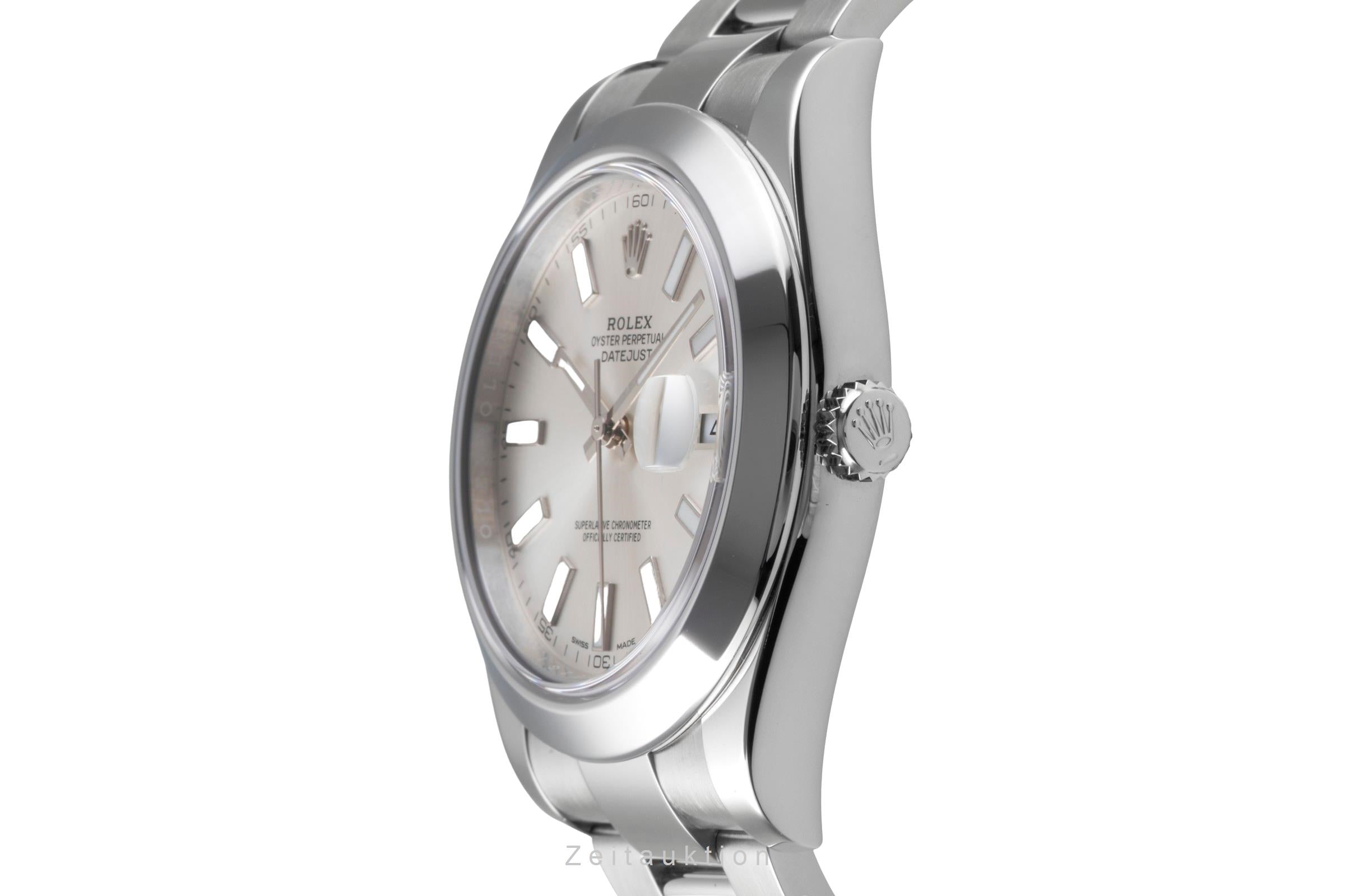 Rolex Datejust II 41 Silver Dial Oyster Stahl Automatik Herrenuhr Ref 116300 Box [2506406]