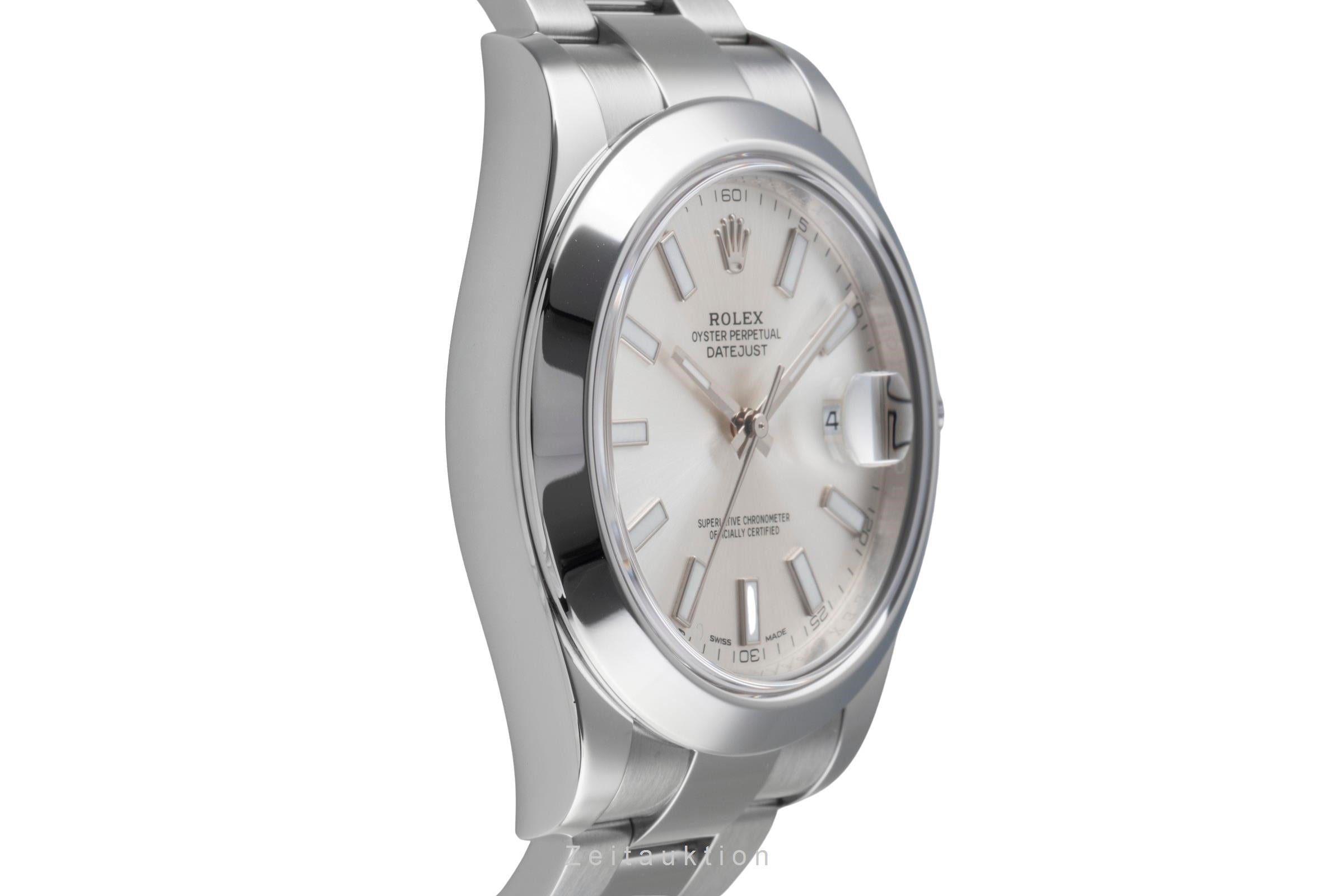 Rolex Datejust II 41 Silver Dial Oyster Stahl Automatik Herrenuhr Ref 116300 Box [2506406]