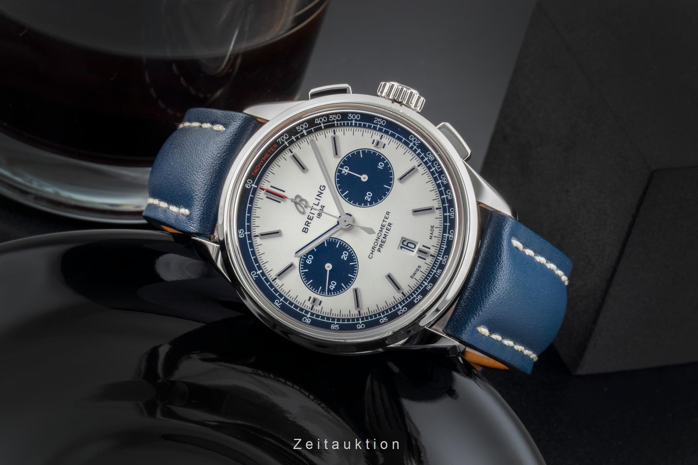 Breitling Premier cronógrafo acero automático reloj para caballeros AB0118221G1P2 LP: 8750EUR  [2506410]